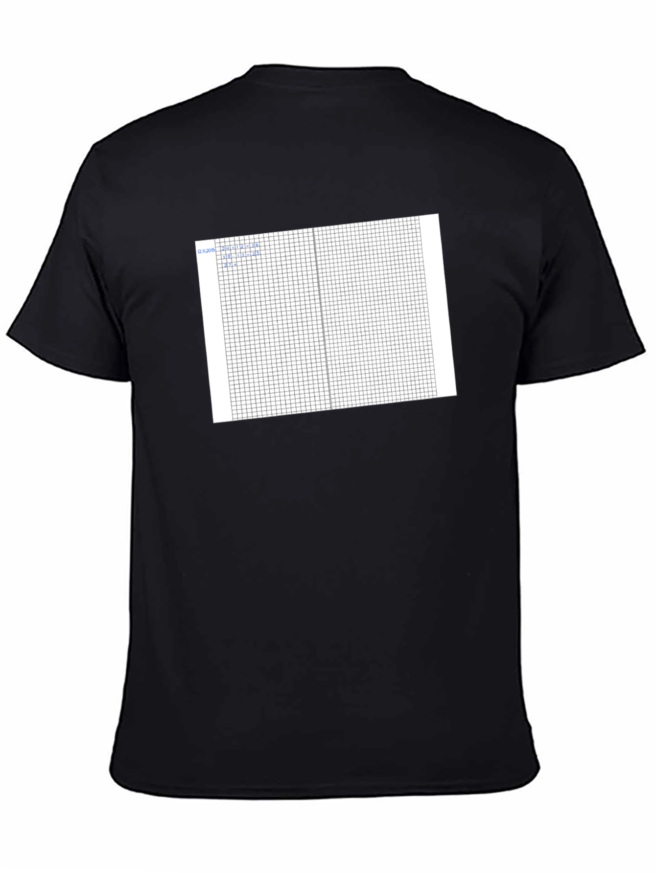 Graph Paper Tee - Grid Pattern Comfort