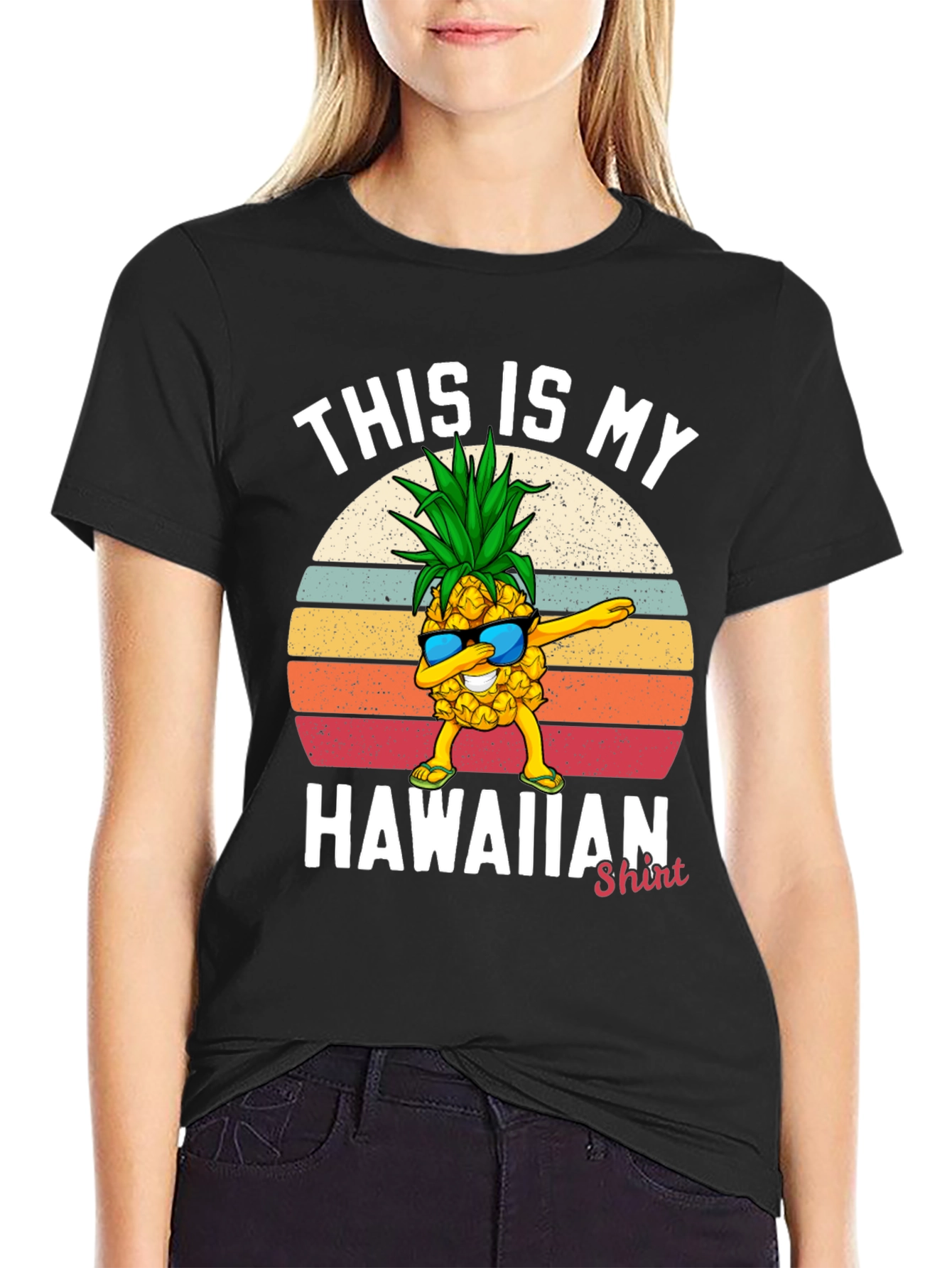 Funny Pineapple Hawaiian Shirt Graphic Tee