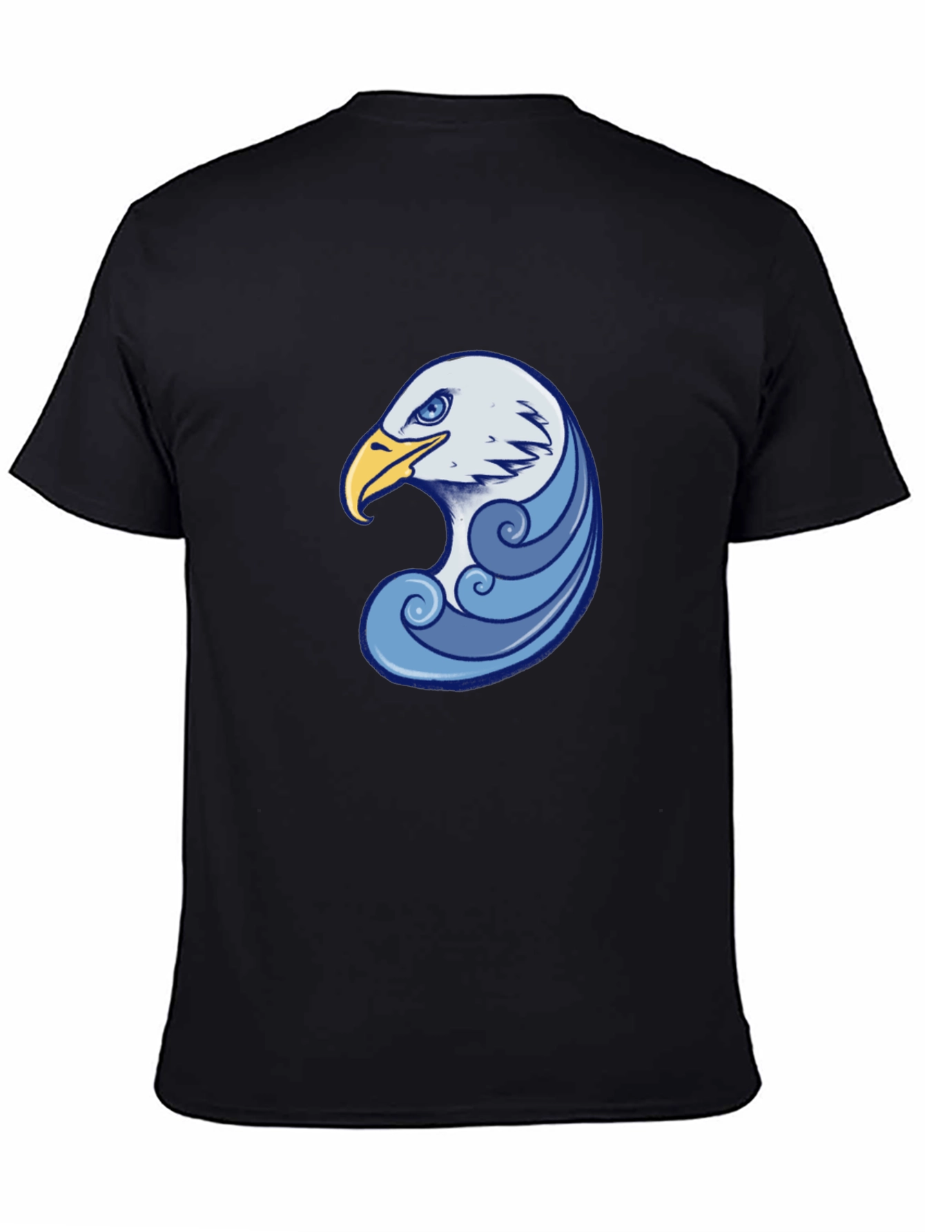 Eagle Wave Graphic Tee - Stylish Black T-Shirt