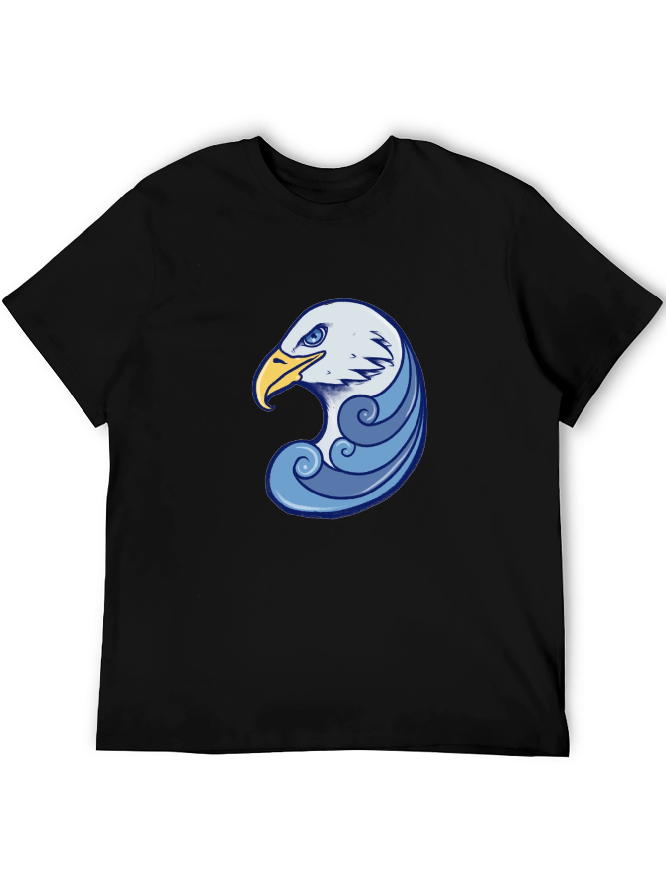 Eagle Wave Graphic Tee - Stylish Black T-Shirt