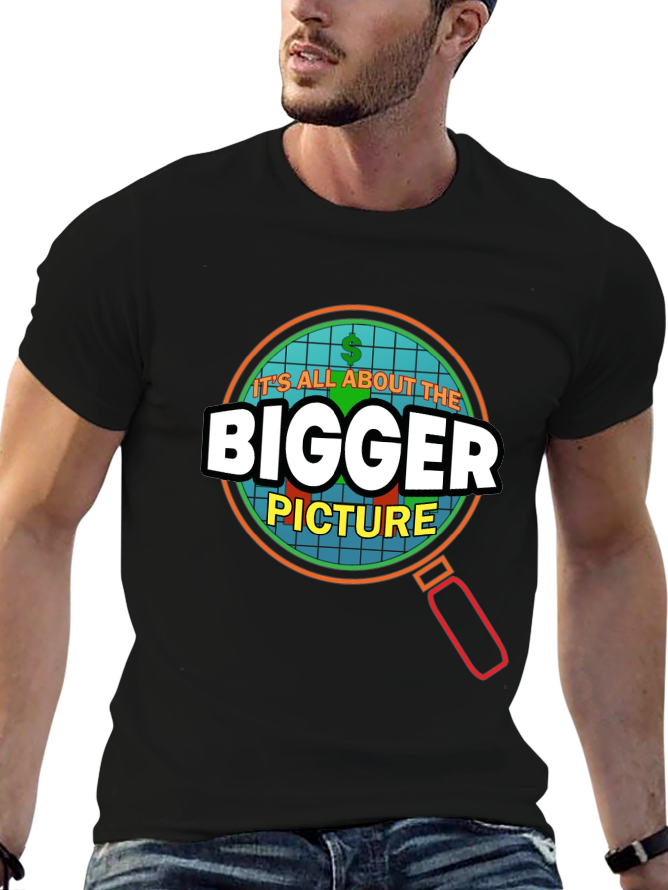 Bigger Picture Graphic Tee - Mens Black T-Shirt