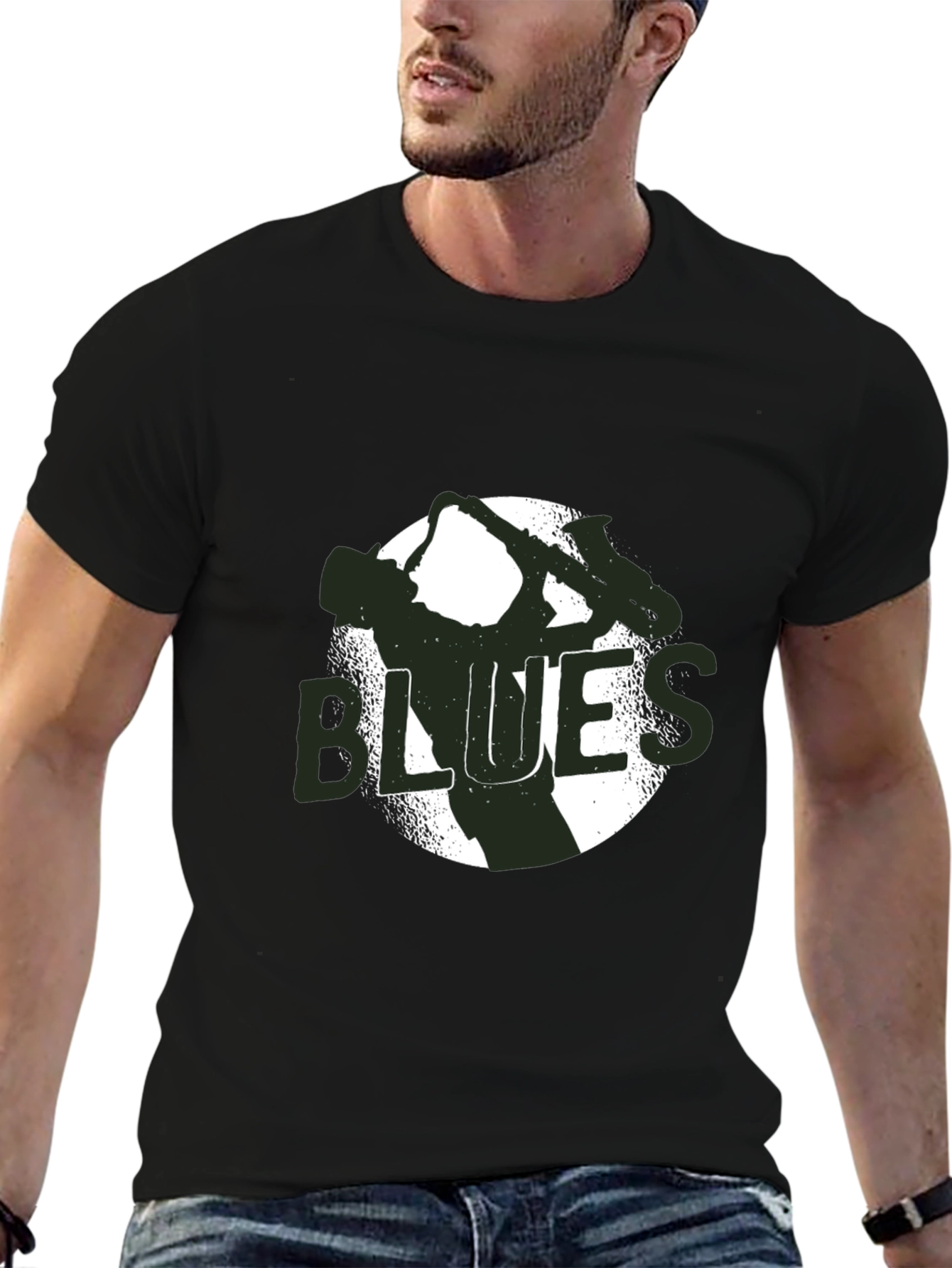 Blues Music T-Shirt - Unique Guitar Design