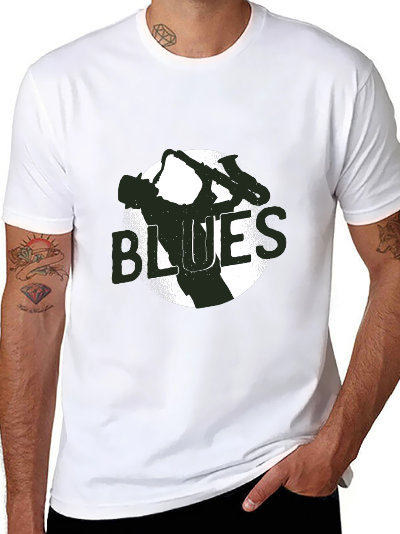 Blues Music T-Shirt - Unique Guitar Design