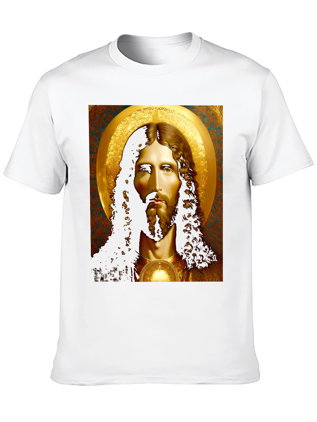 Jesus Portrait Graphic Tee - Religious Inspired Art