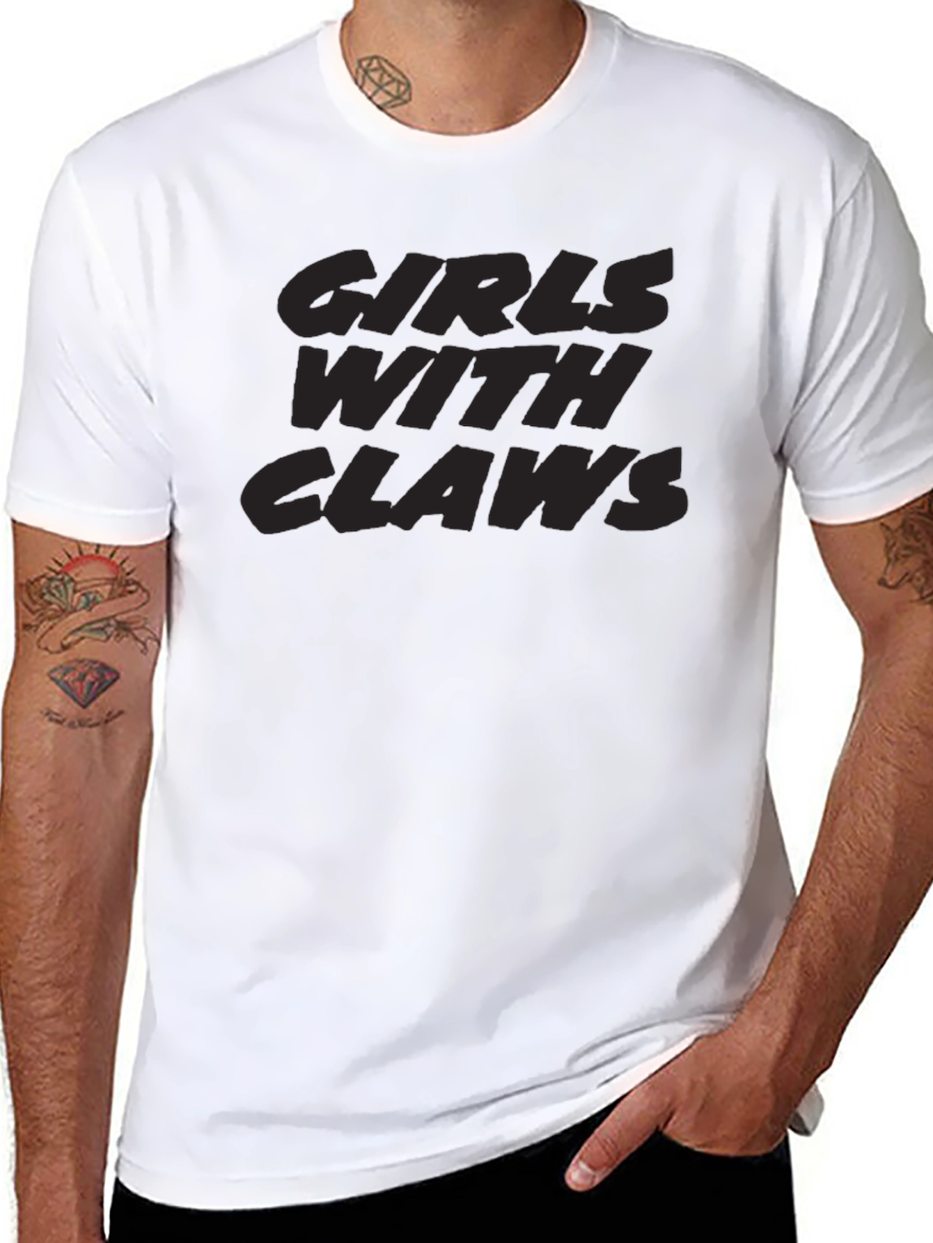 Girls With Claws Black T-Shirt