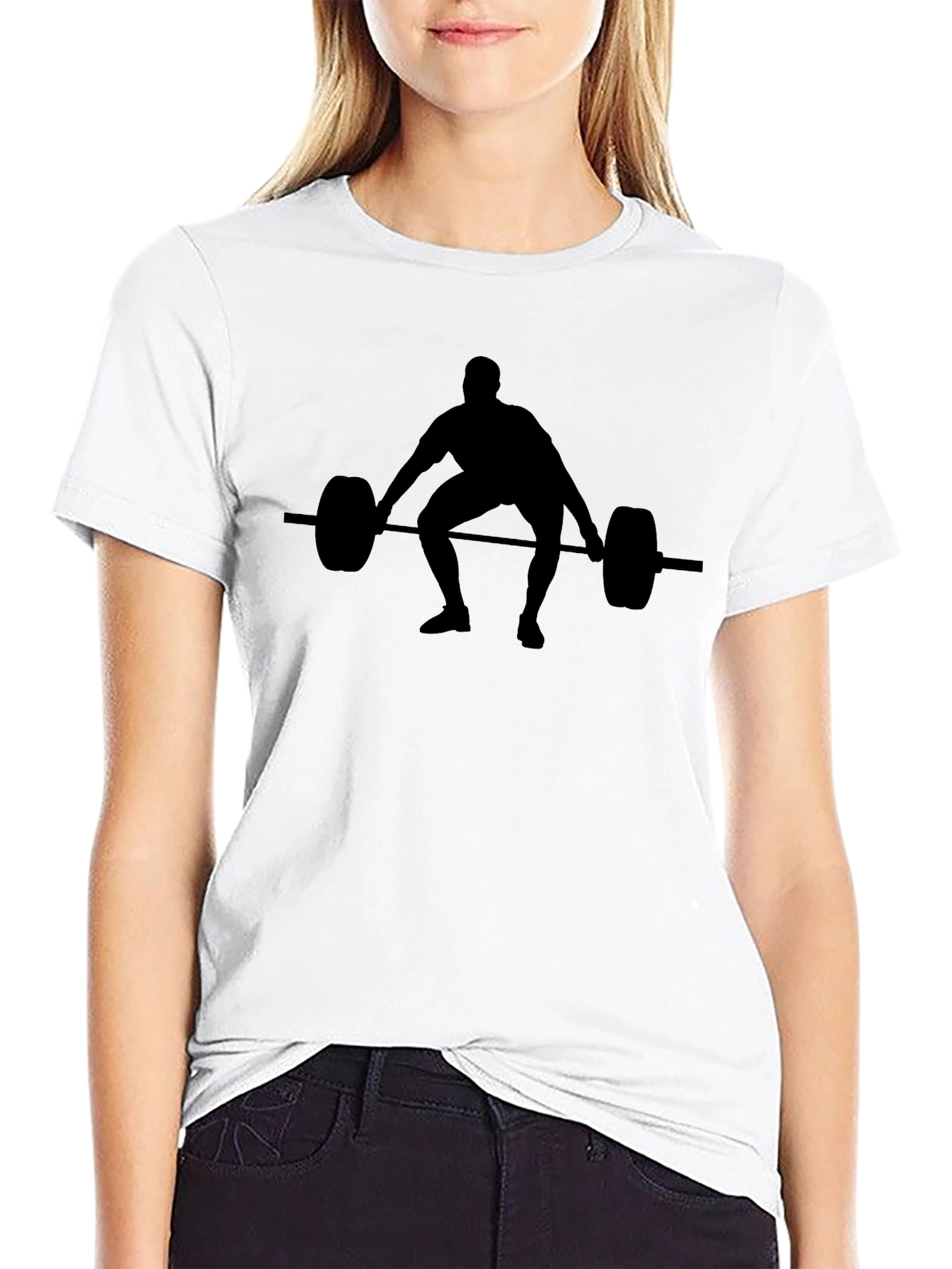 Black Weightlifting Silhouette T-Shirt