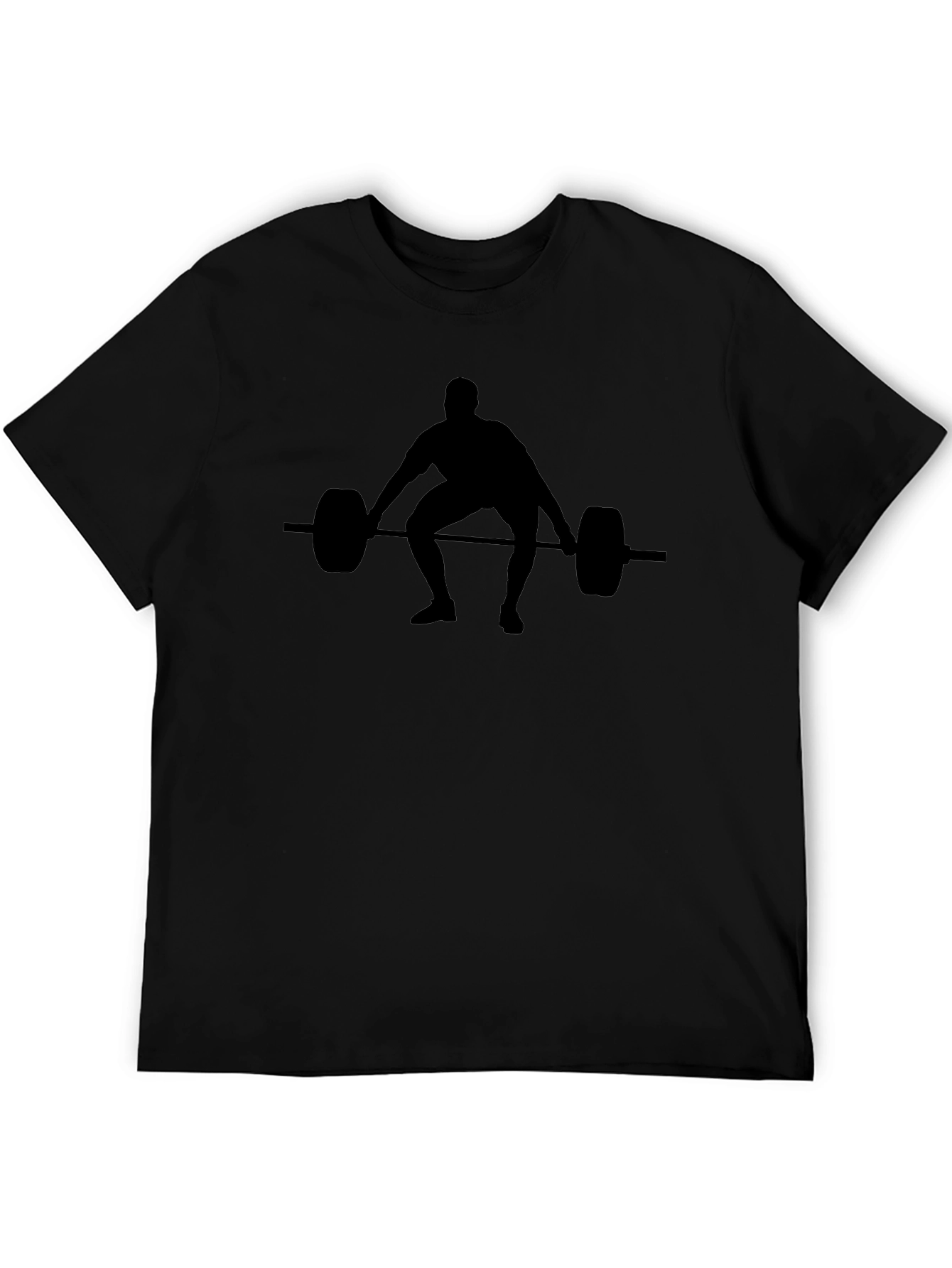 Black Weightlifting Silhouette T-Shirt