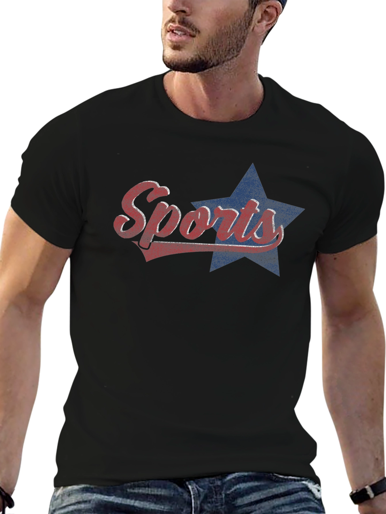Retro Sports Star Graphic T-Shirt