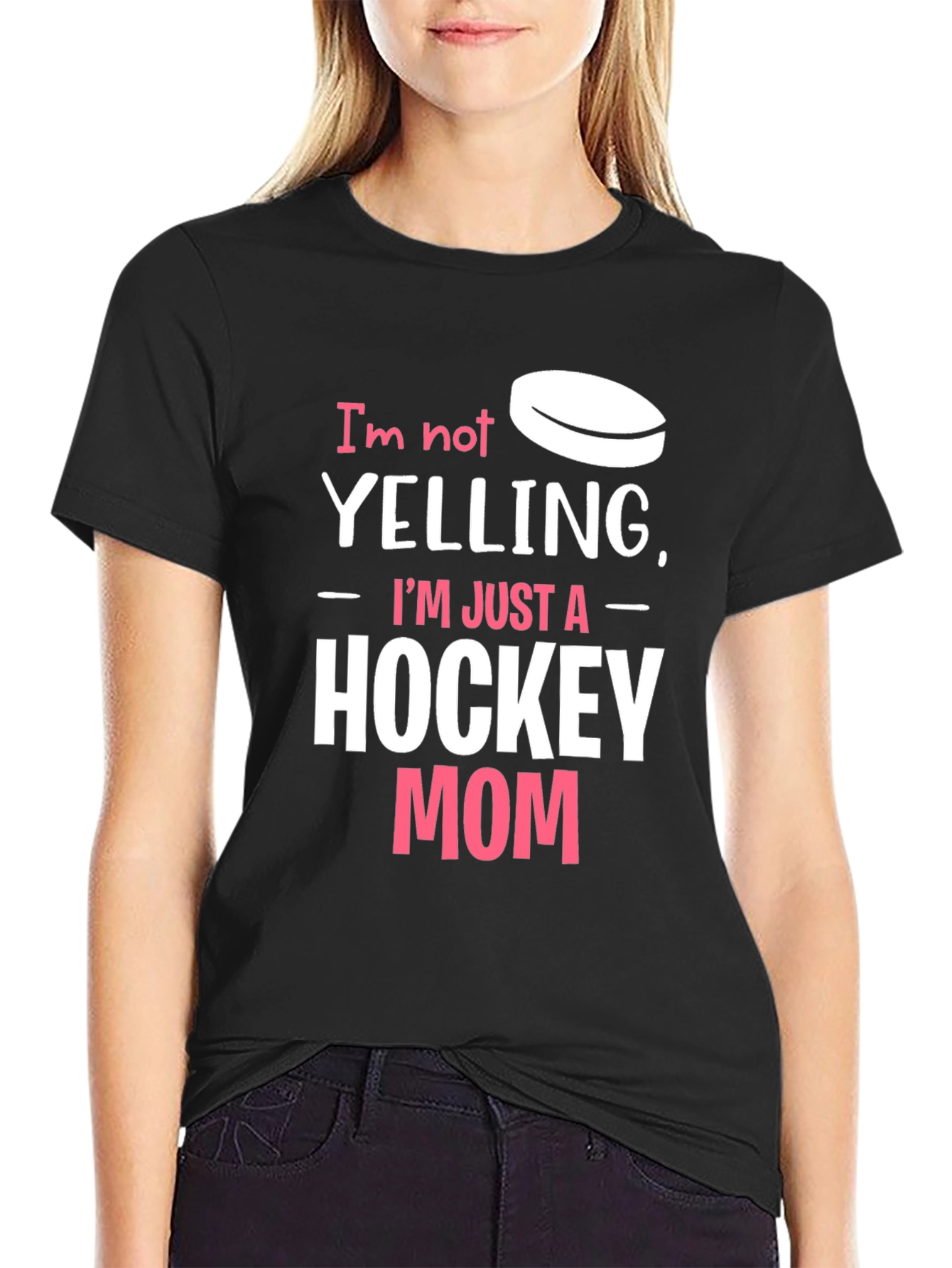 Hockey Mom T-Shirt - Funny Yelling Quote Tee