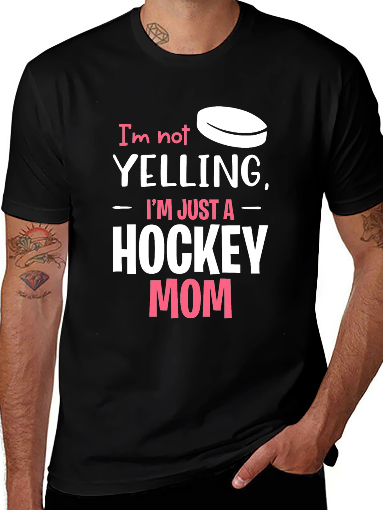 Hockey Mom T-Shirt - Funny Yelling Quote Tee