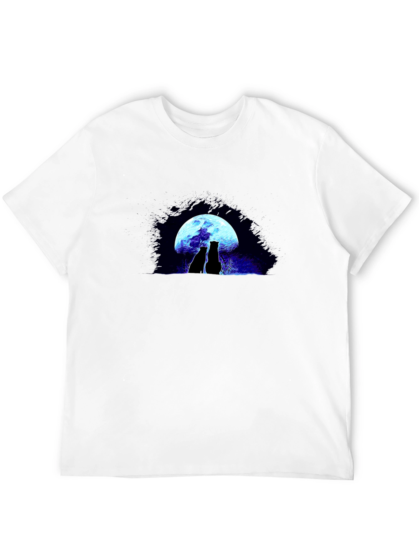 Cats Under Moon Graphic Tee