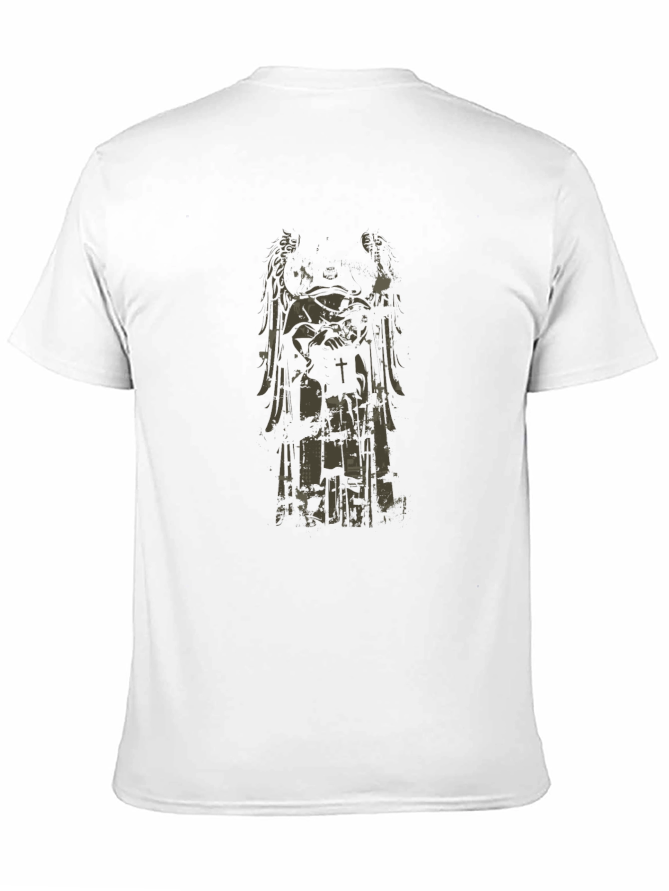 Angel Statue Graphic Black T-Shirt
