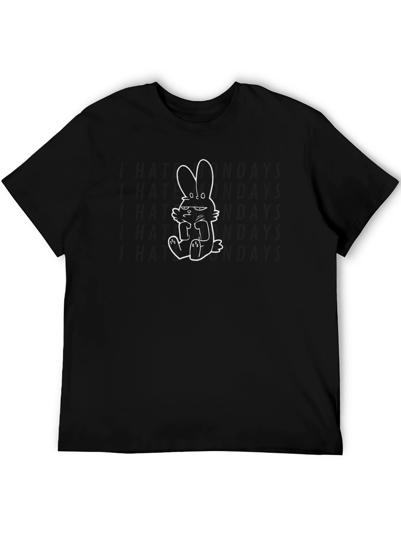 Grumpy Bunny Black T-Shirt