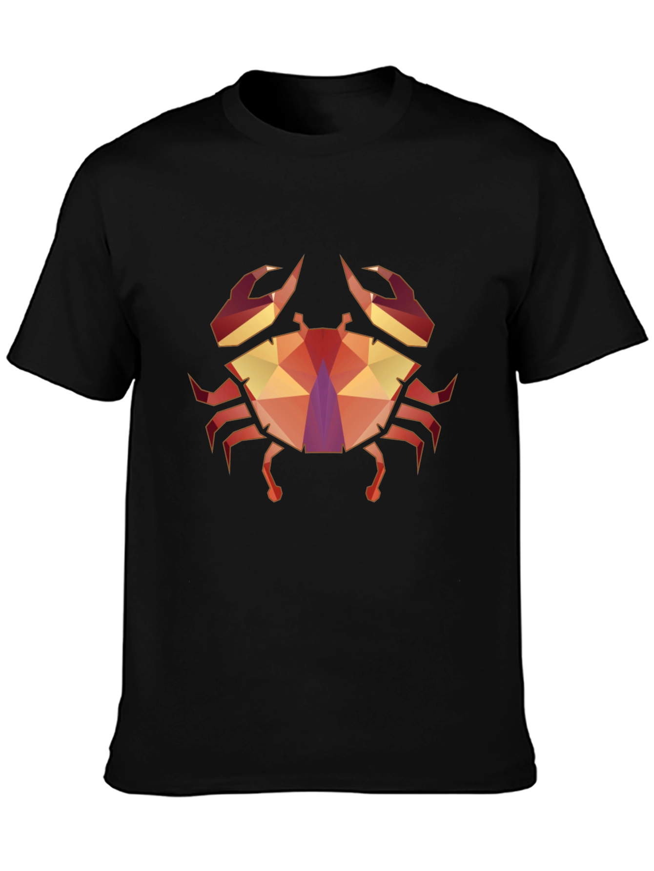Geometric Crab Graphic Tee - Stylish Unisex T-Shirt