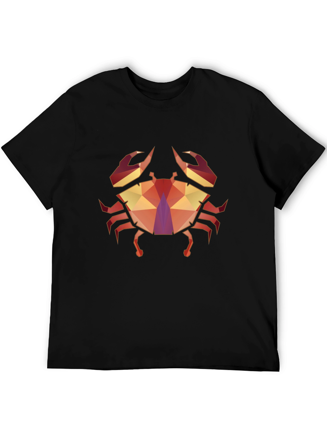 Geometric Crab Graphic Tee - Stylish Unisex T-Shirt