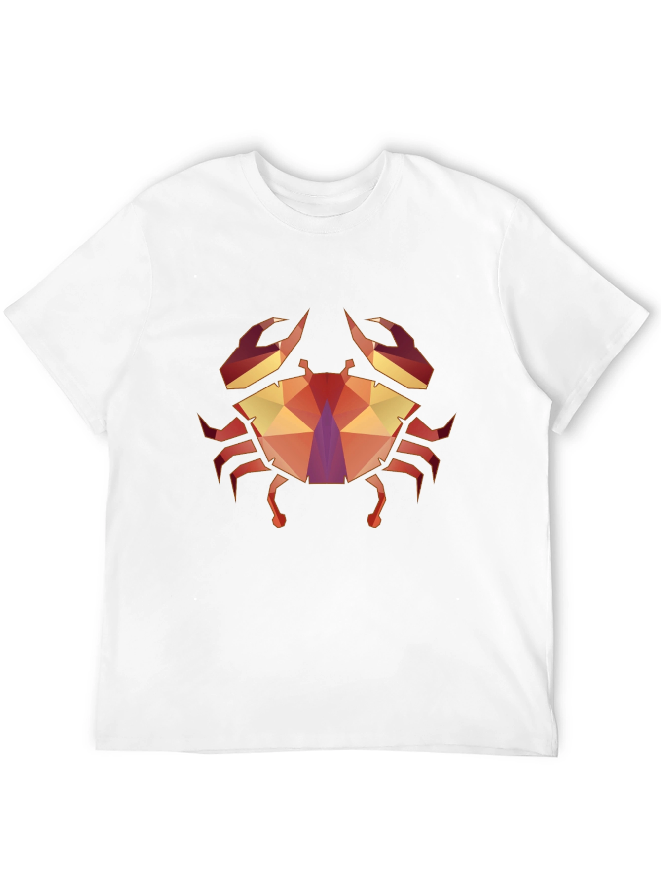 Geometric Crab Graphic Tee - Stylish Unisex T-Shirt