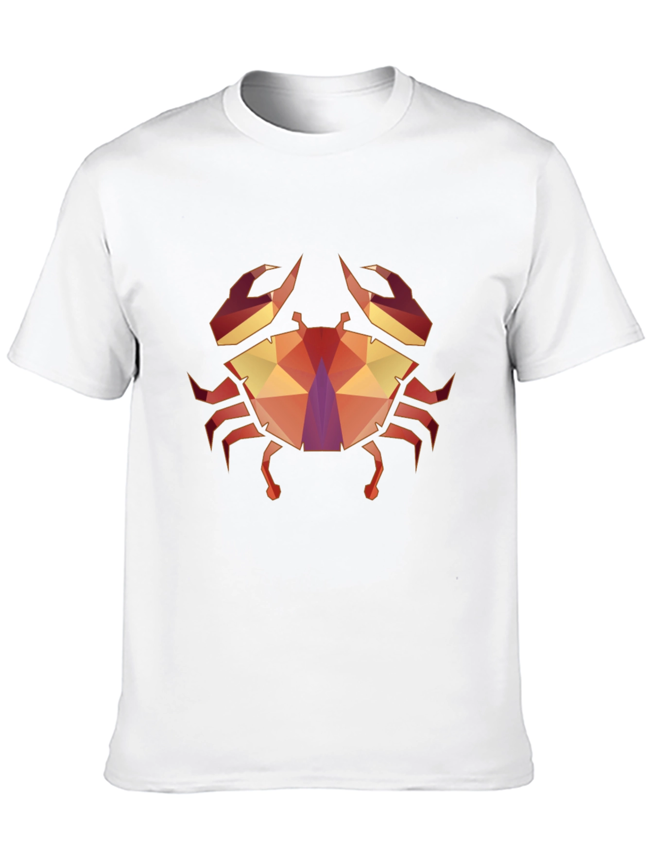 Geometric Crab Graphic Tee - Stylish Unisex T-Shirt
