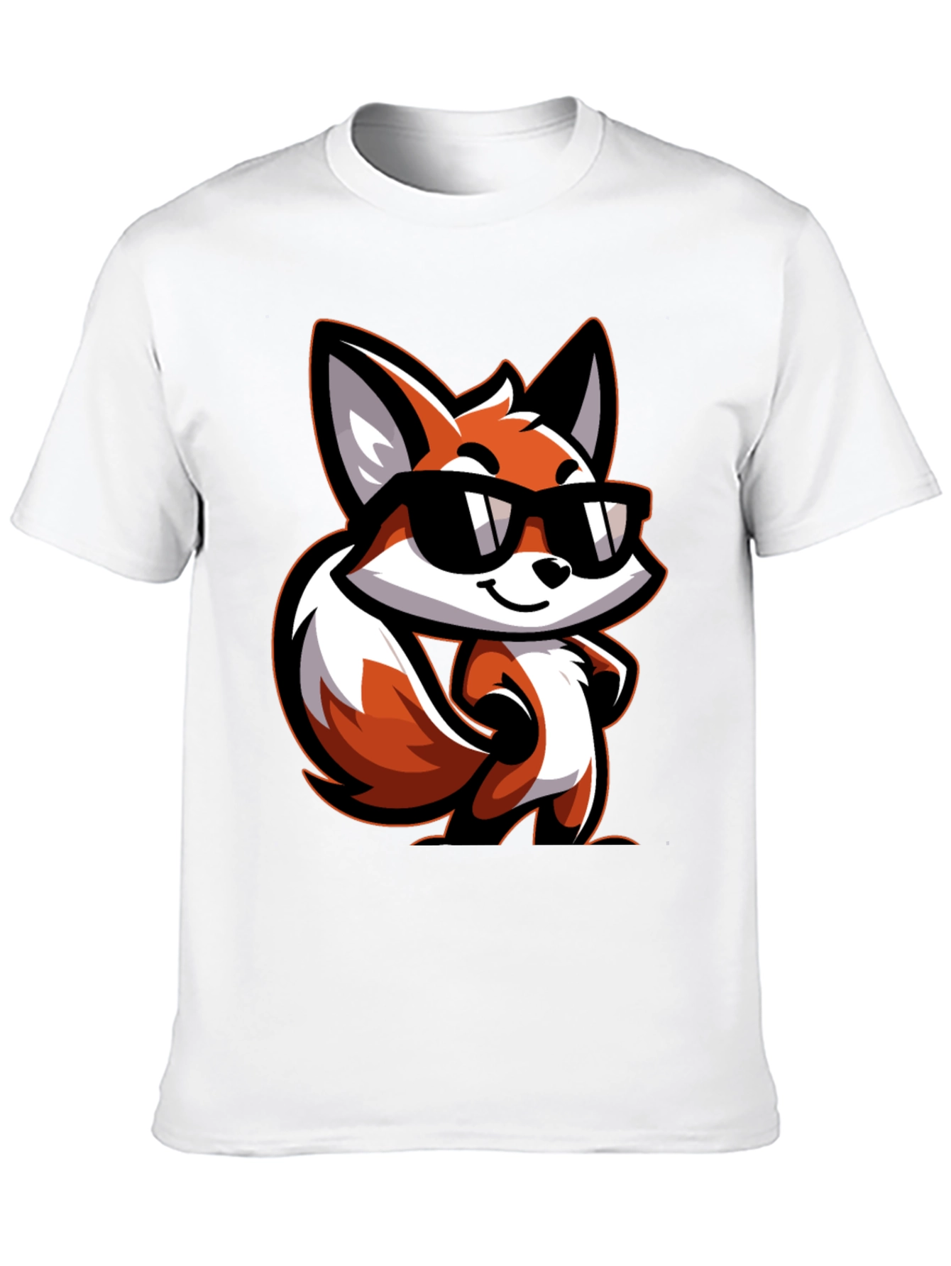 Cool Fox Graphic Tee - Black T-Shirt