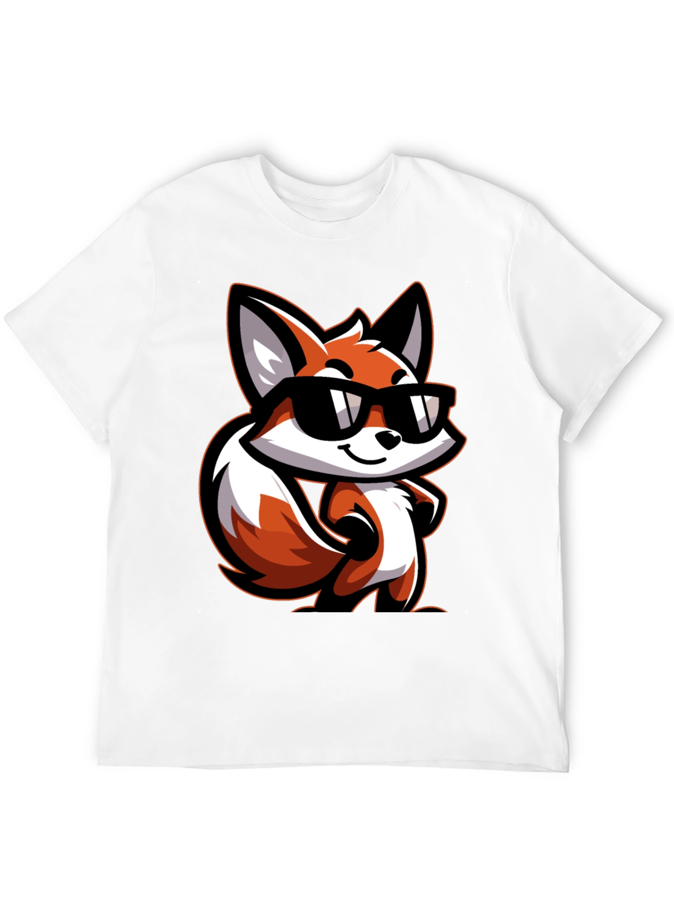 Cool Fox Graphic Tee - Black T-Shirt