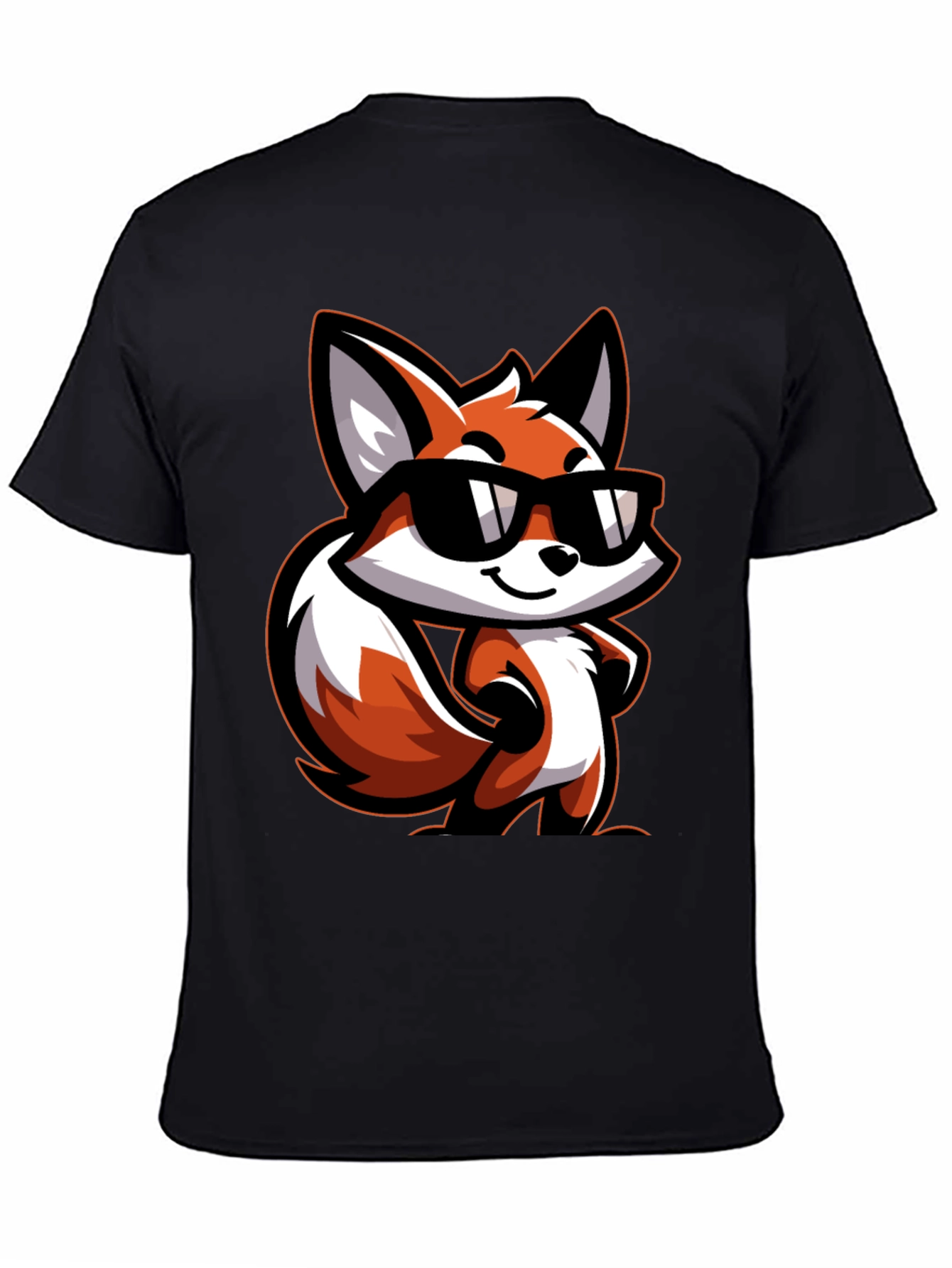 Cool Fox Graphic Tee - Black T-Shirt