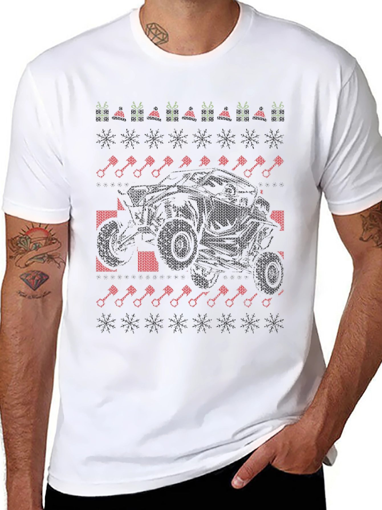 UTV Christmas Ugly Sweater Style T-Shirt
