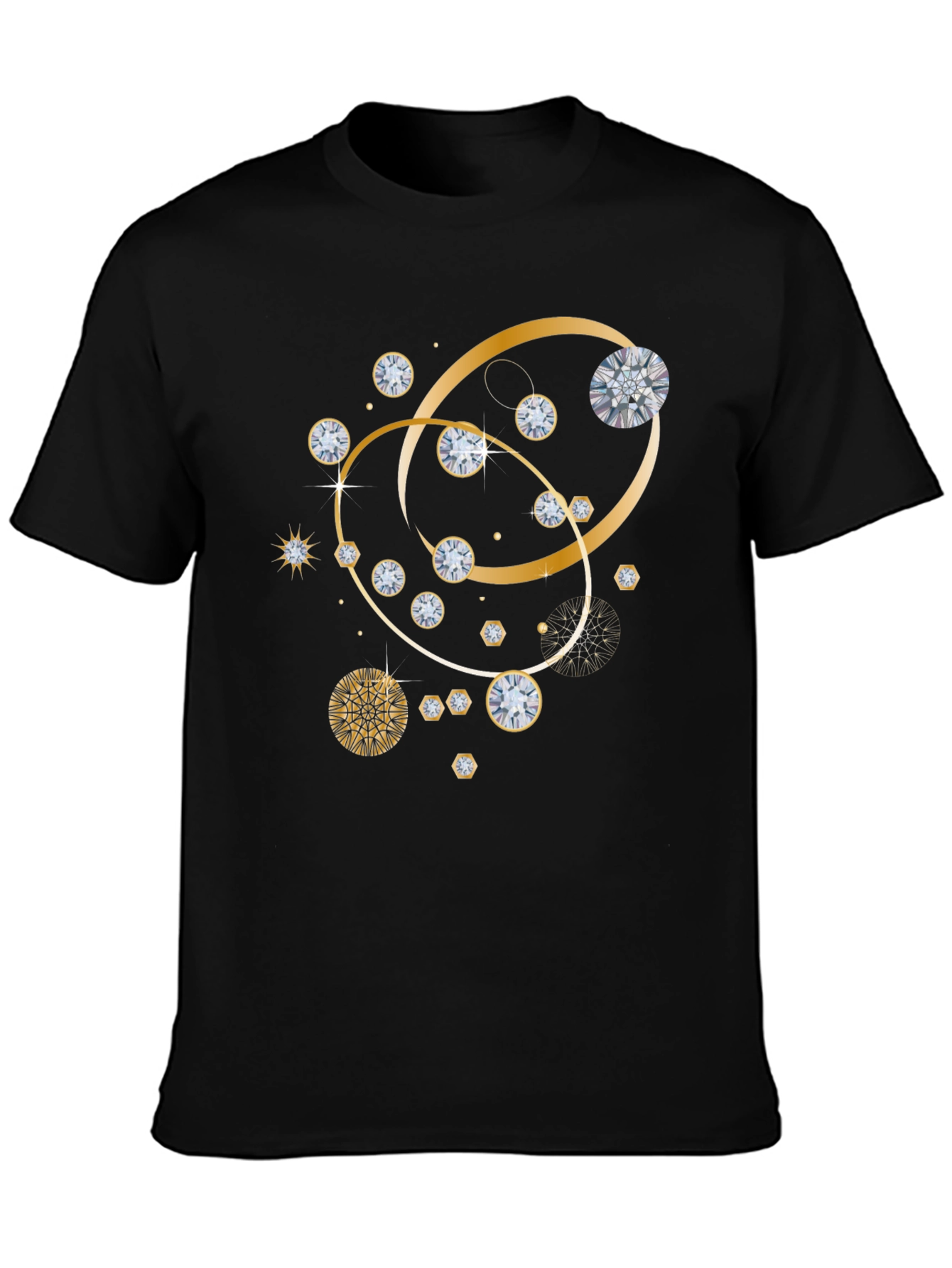 Diamond & Gold Pattern T-Shirt