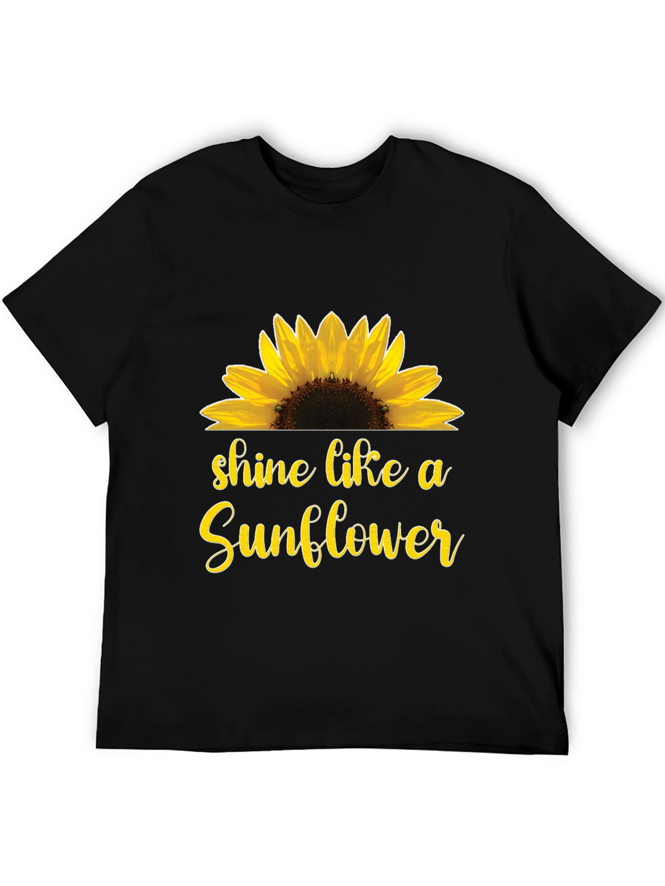 Shine Like a Sunflower Black T-Shirt