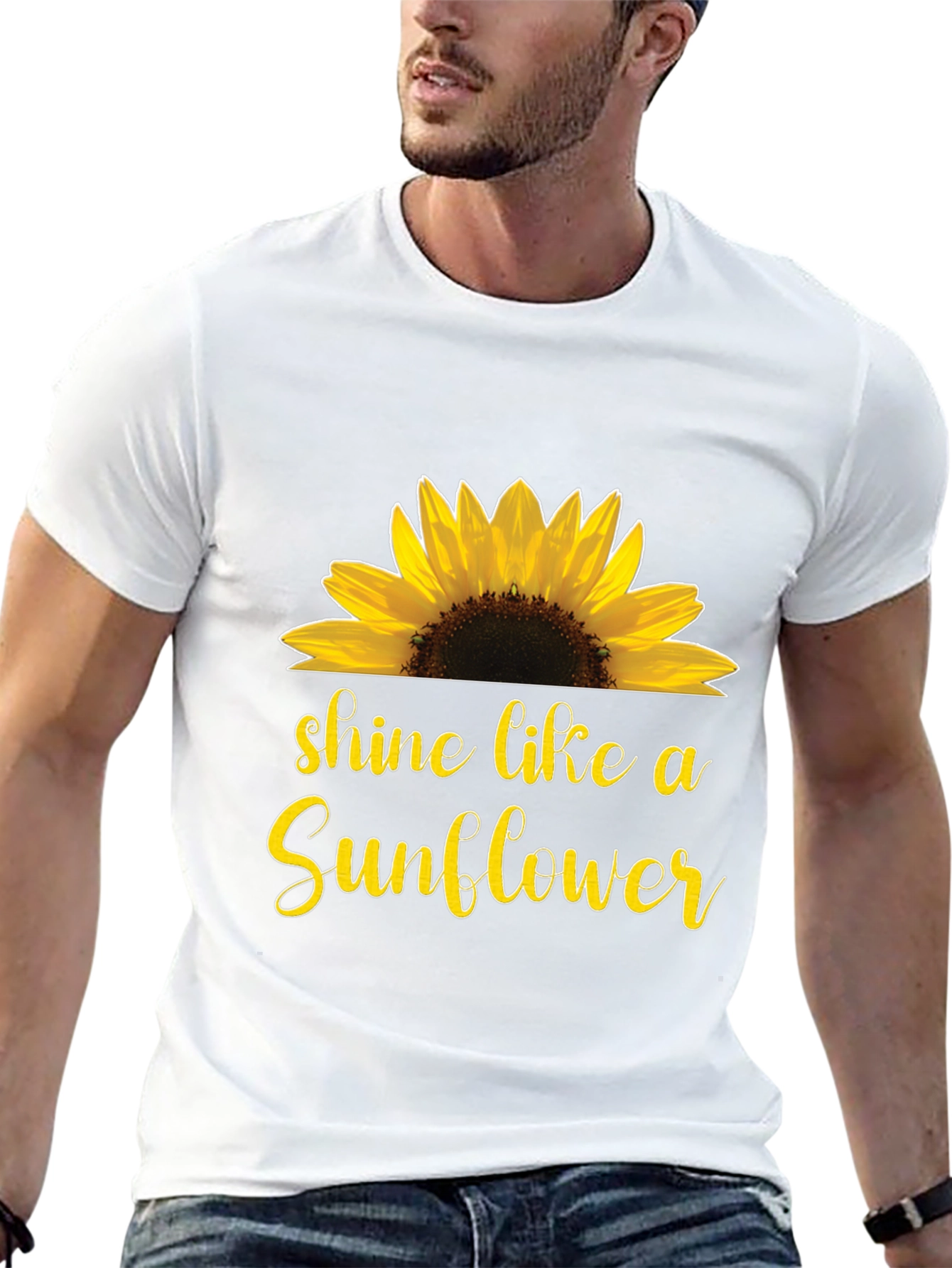 Shine Like a Sunflower Black T-Shirt