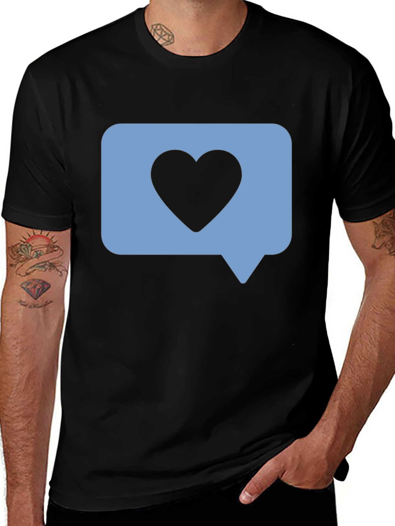 Love Bubble Black T-Shirt