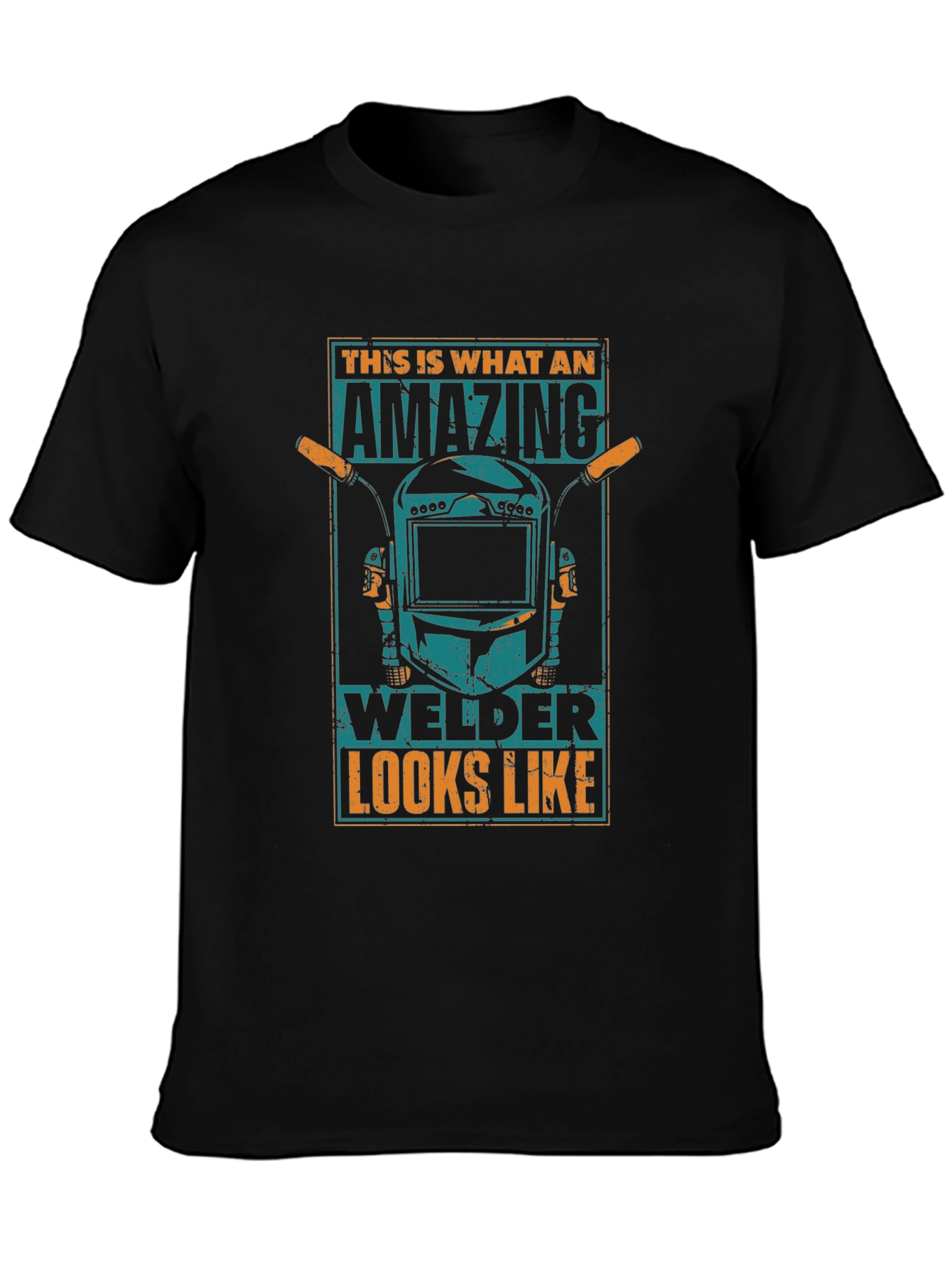 Amazing Welder T-Shirt: Black Cotton Blend