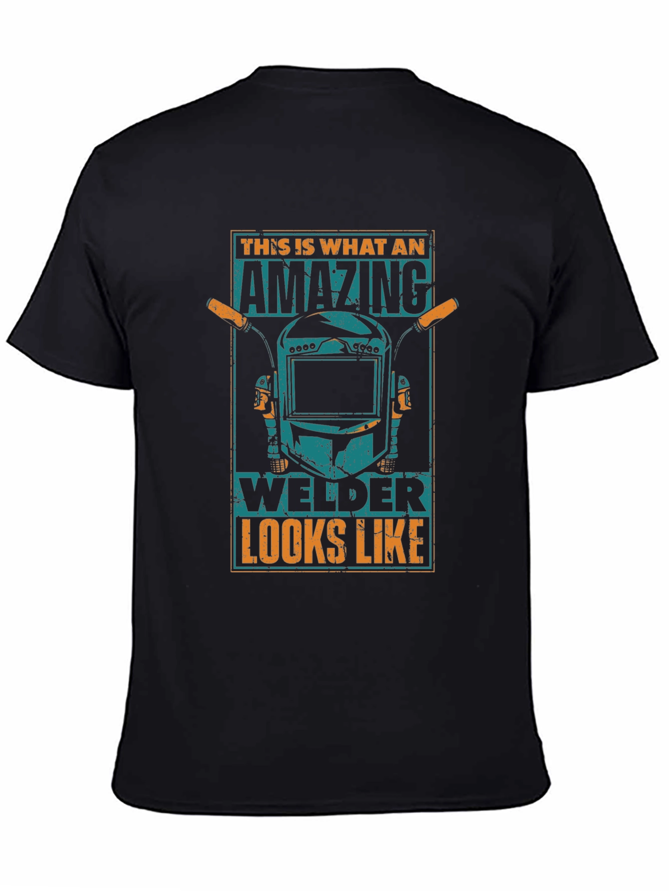 Amazing Welder T-Shirt: Black Cotton Blend