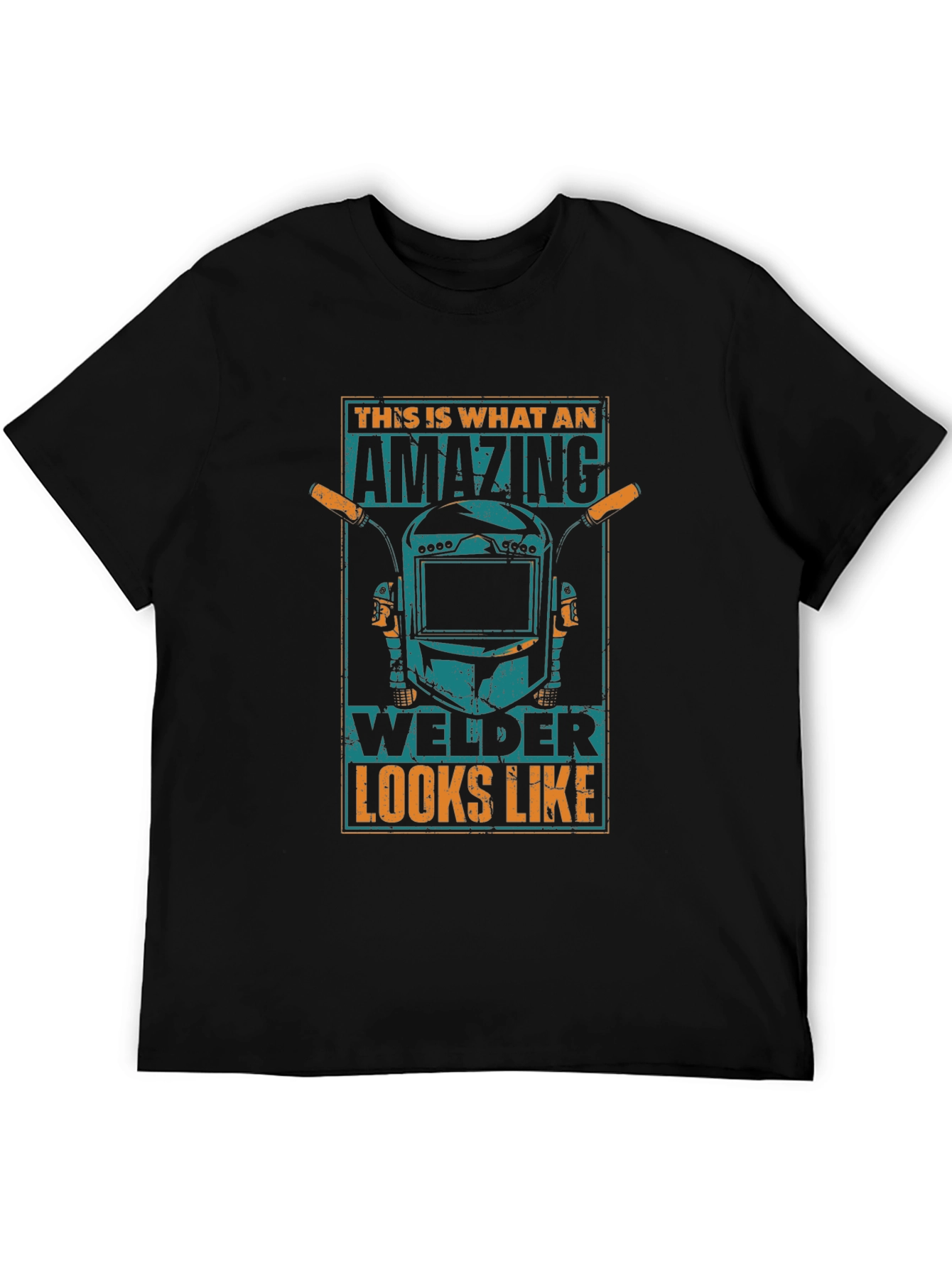 Amazing Welder T-Shirt: Black Cotton Blend