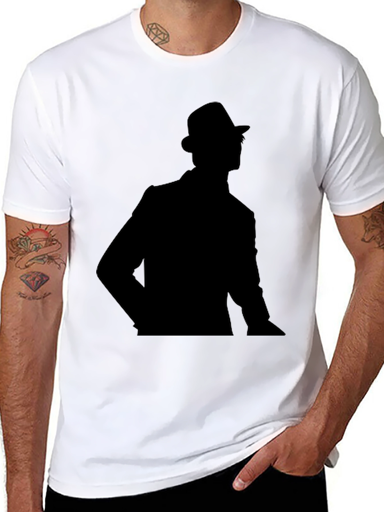 Shadow Man Black T-Shirt