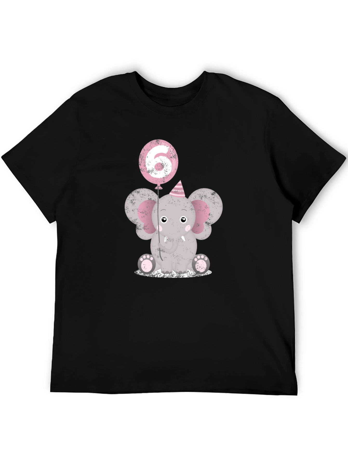 Cute Elephant 6th Birthday Party T-Shirt
