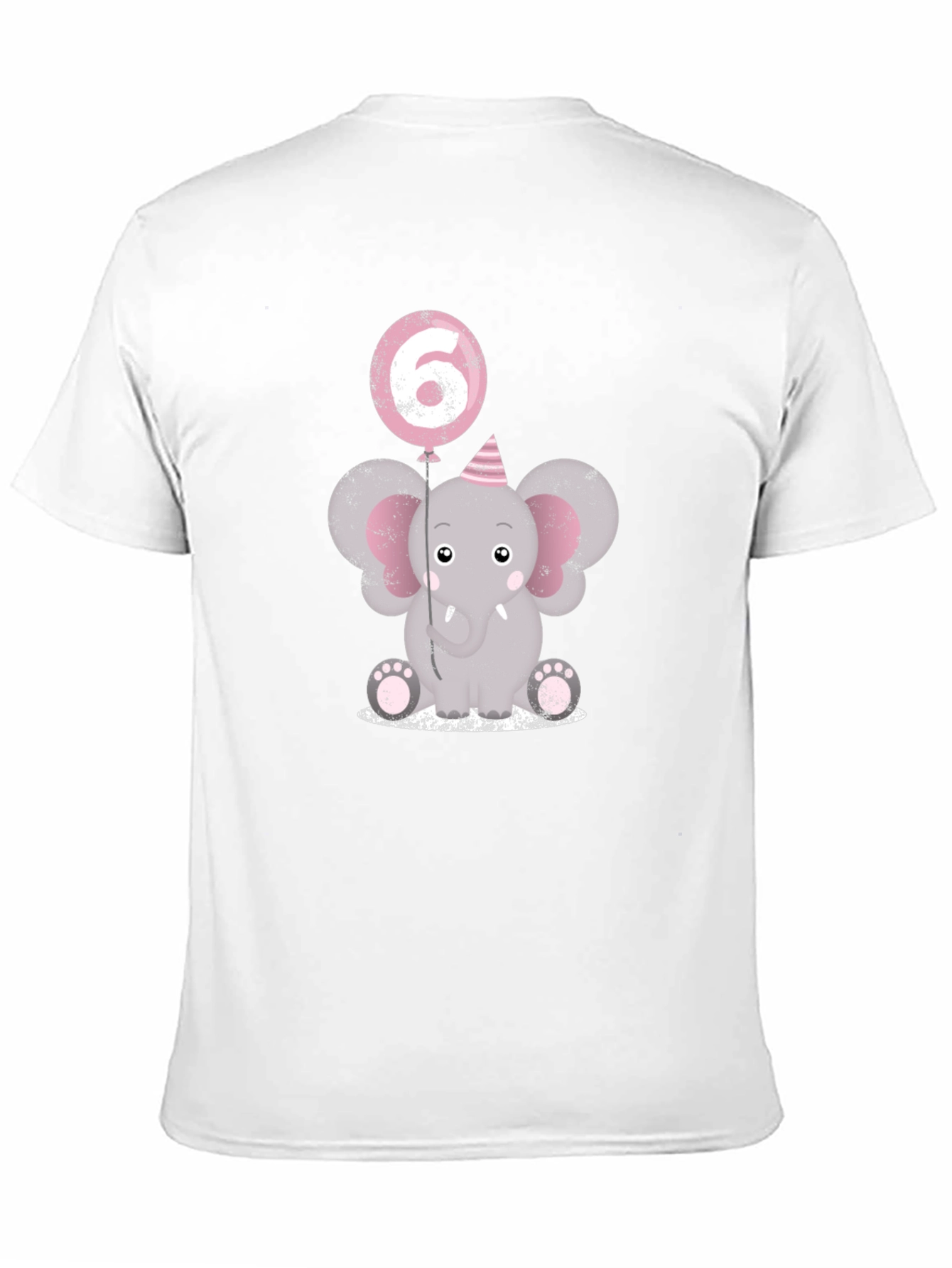 Cute Elephant 6th Birthday Party T-Shirt