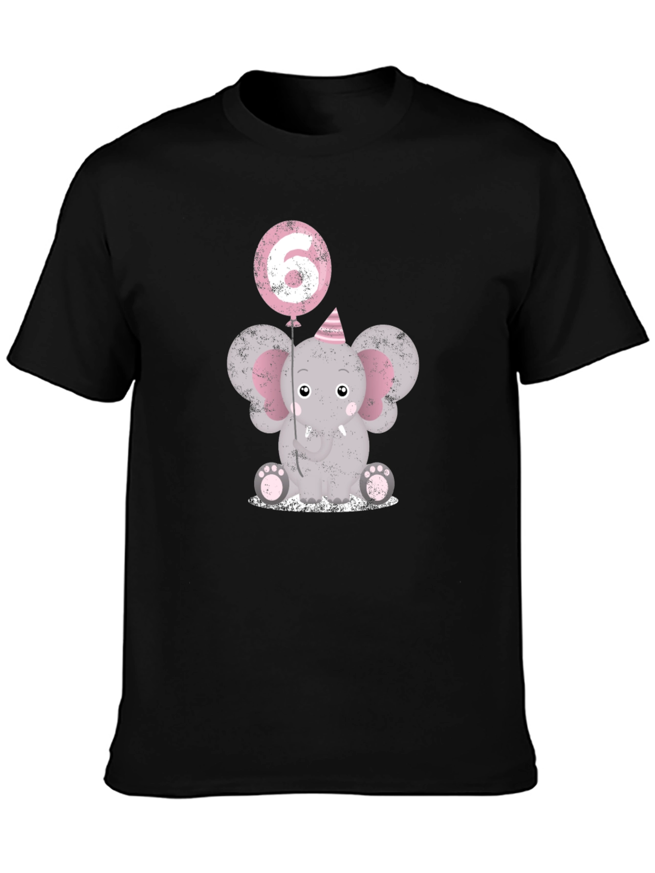Cute Elephant 6th Birthday Party T-Shirt