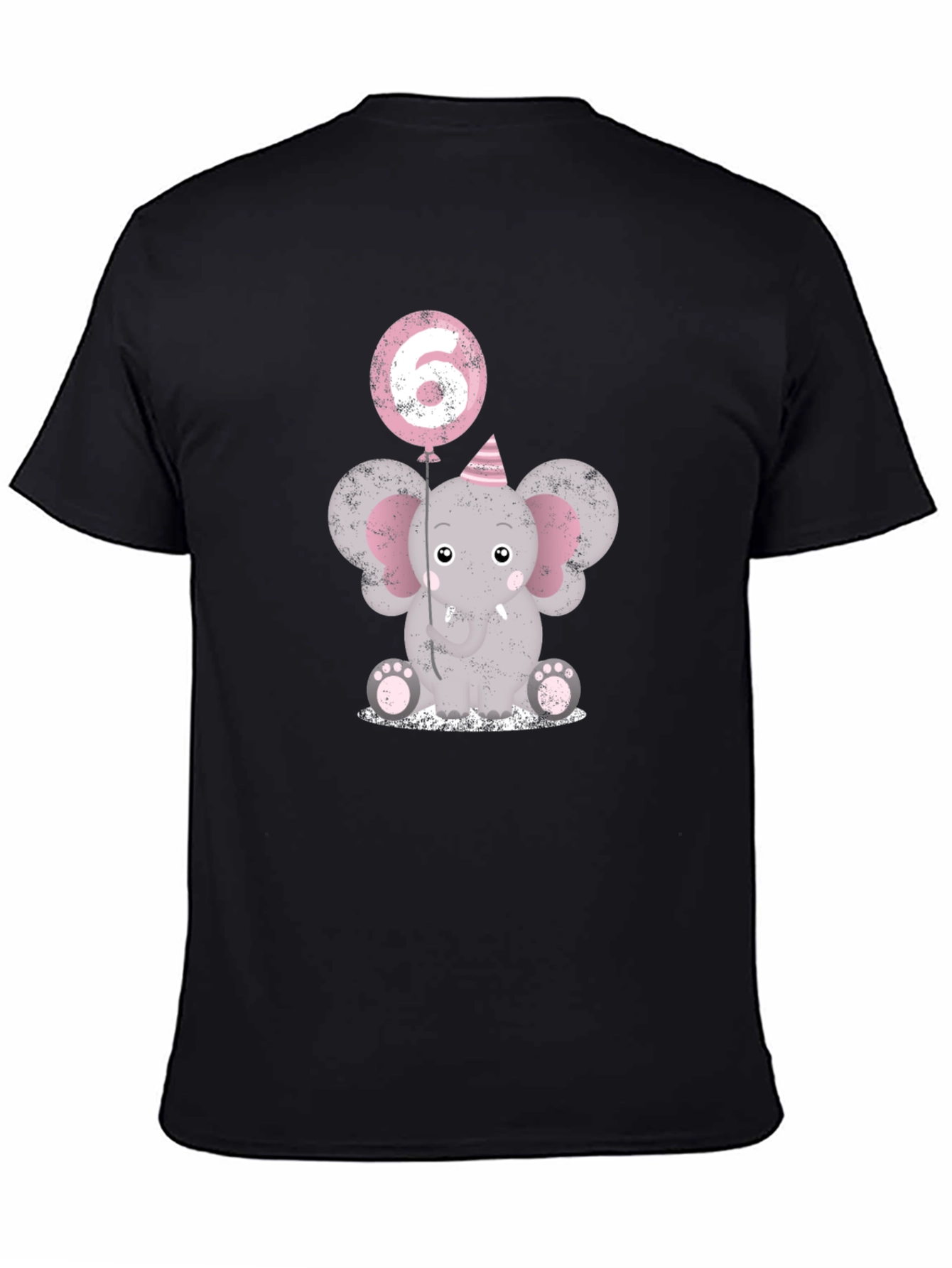 Cute Elephant 6th Birthday Party T-Shirt