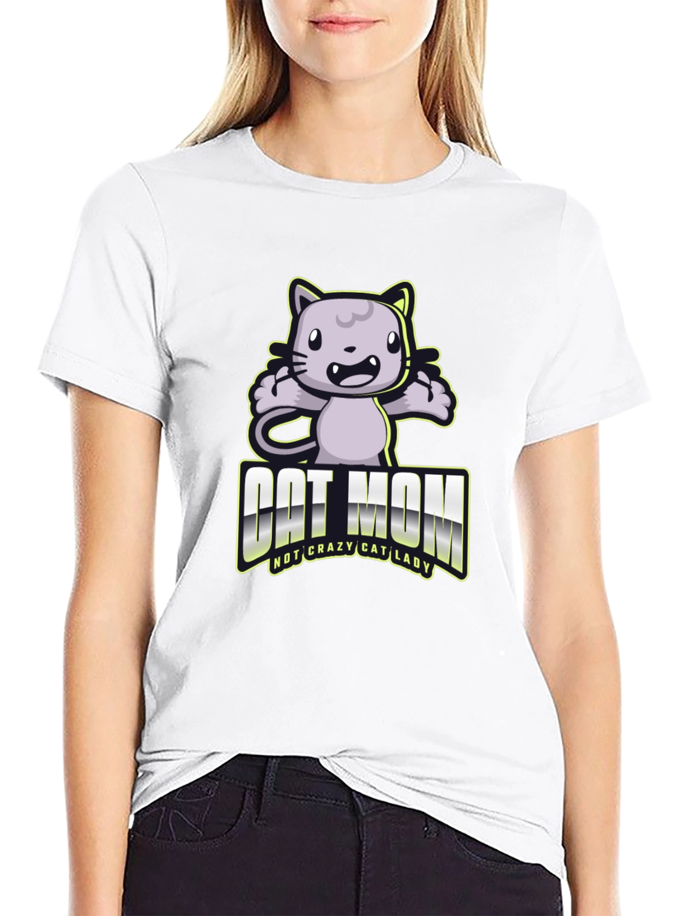Cat Mom T-Shirt - Not Crazy Cat Lady