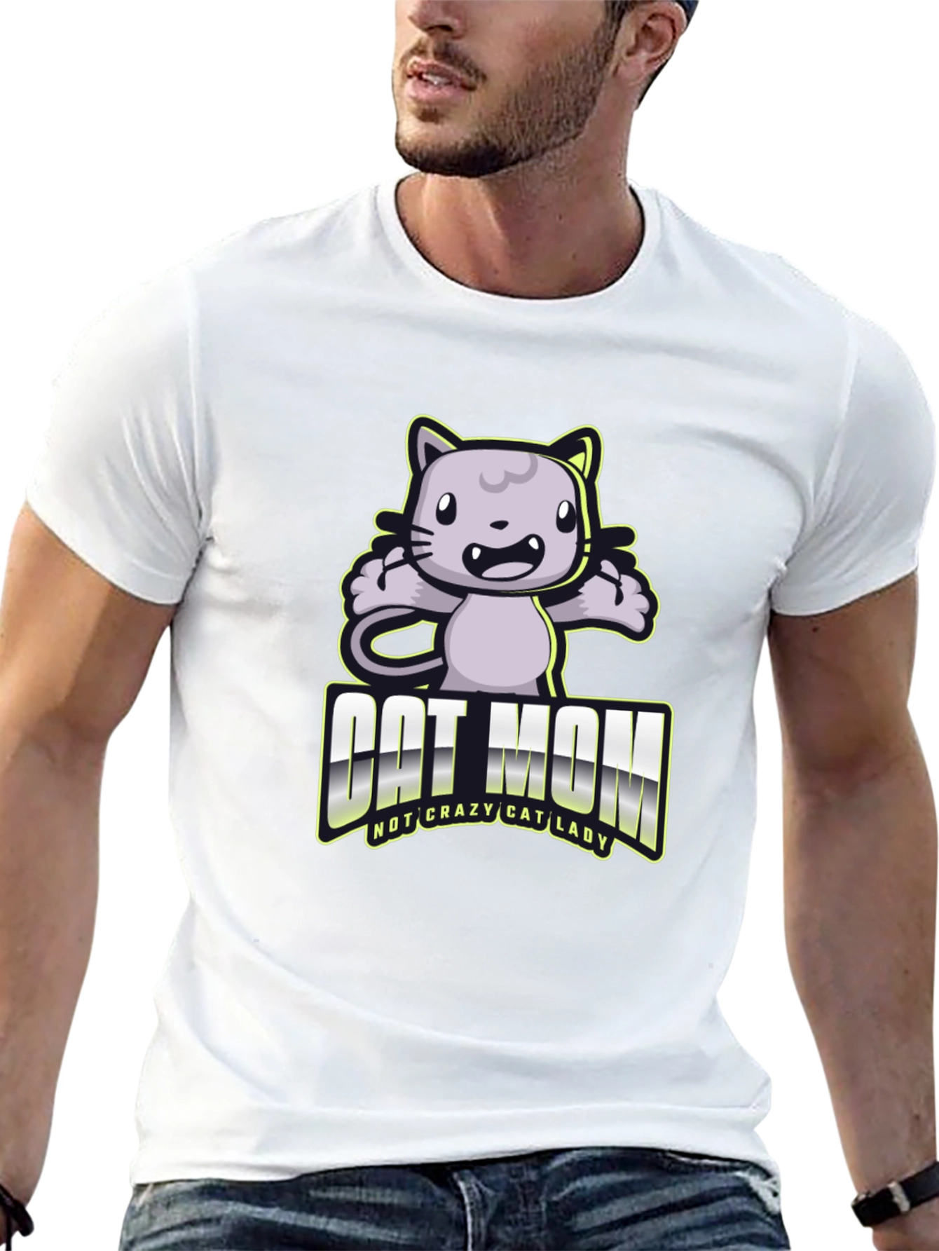 Cat Mom T-Shirt - Not Crazy Cat Lady