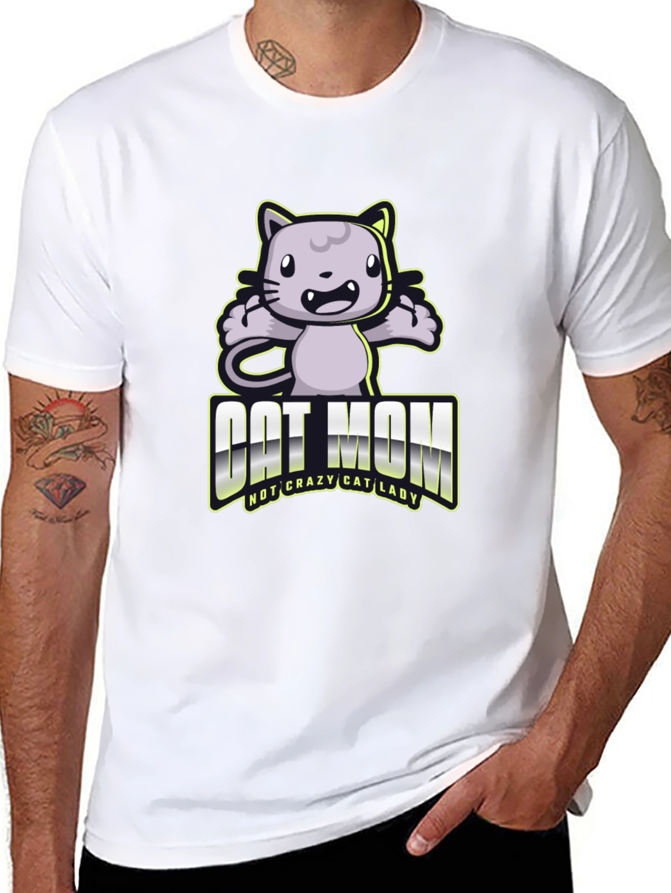 Cat Mom T-Shirt - Not Crazy Cat Lady