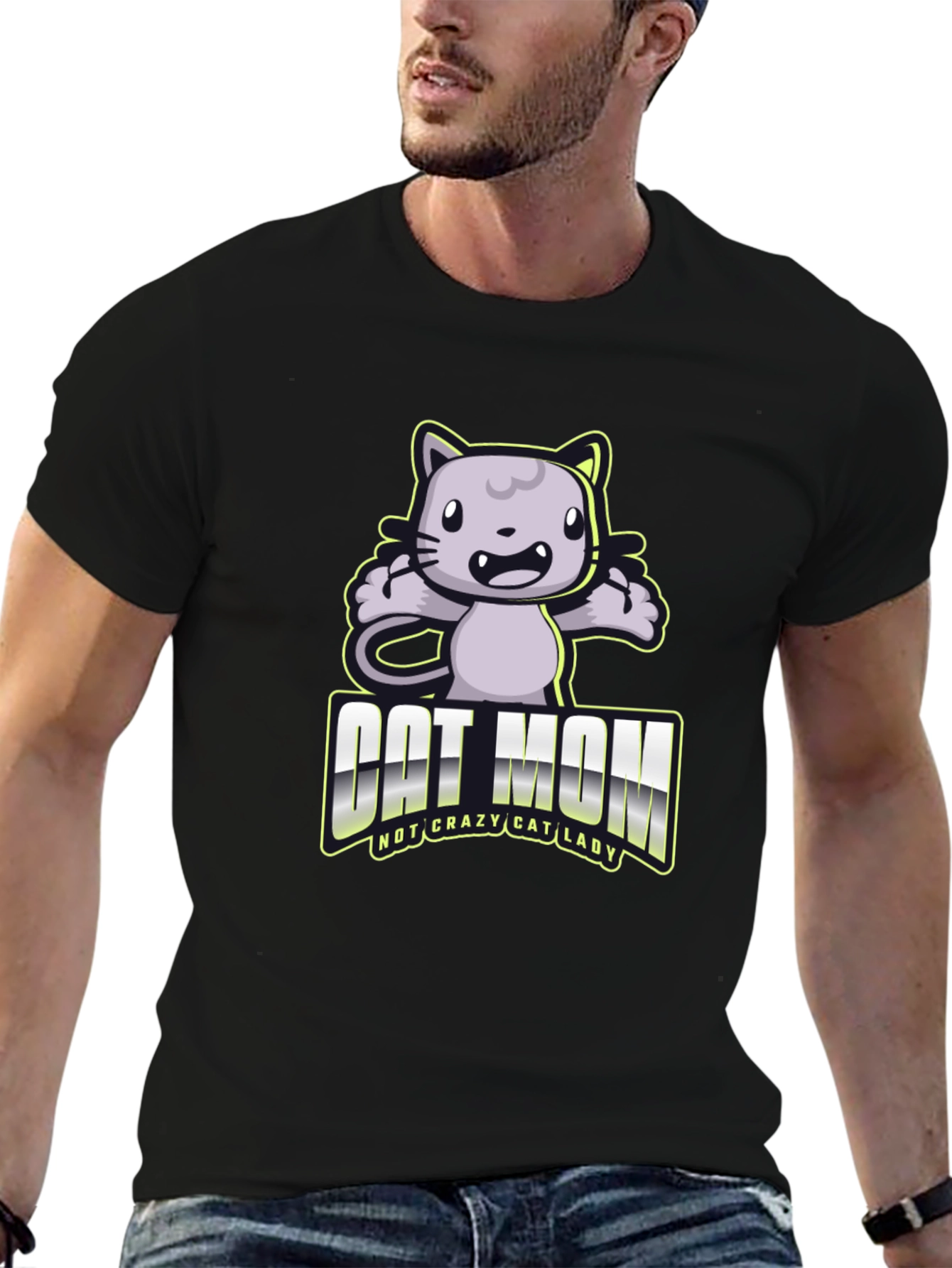 Cat Mom T-Shirt - Not Crazy Cat Lady