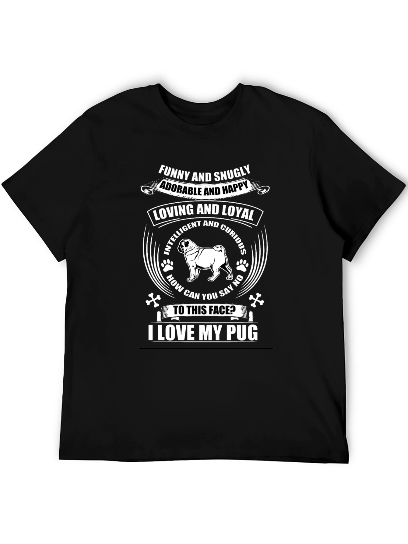 I Love My Pug Graphic T-Shirt