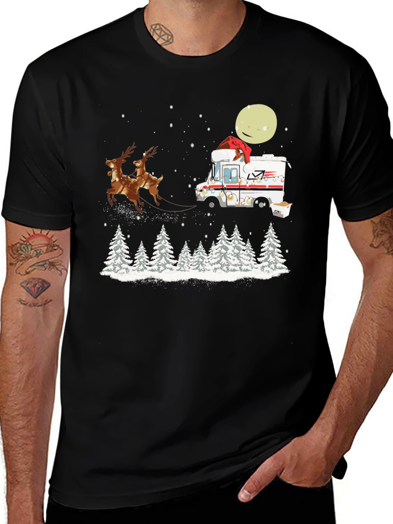 Christmas Mail Carrier T-Shirt: Reindeer Delivery