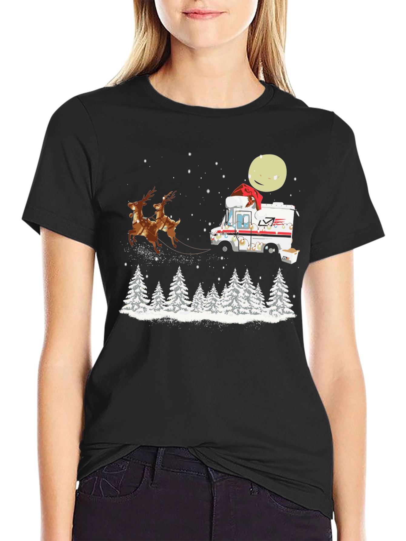 Christmas Mail Carrier T-Shirt: Reindeer Delivery