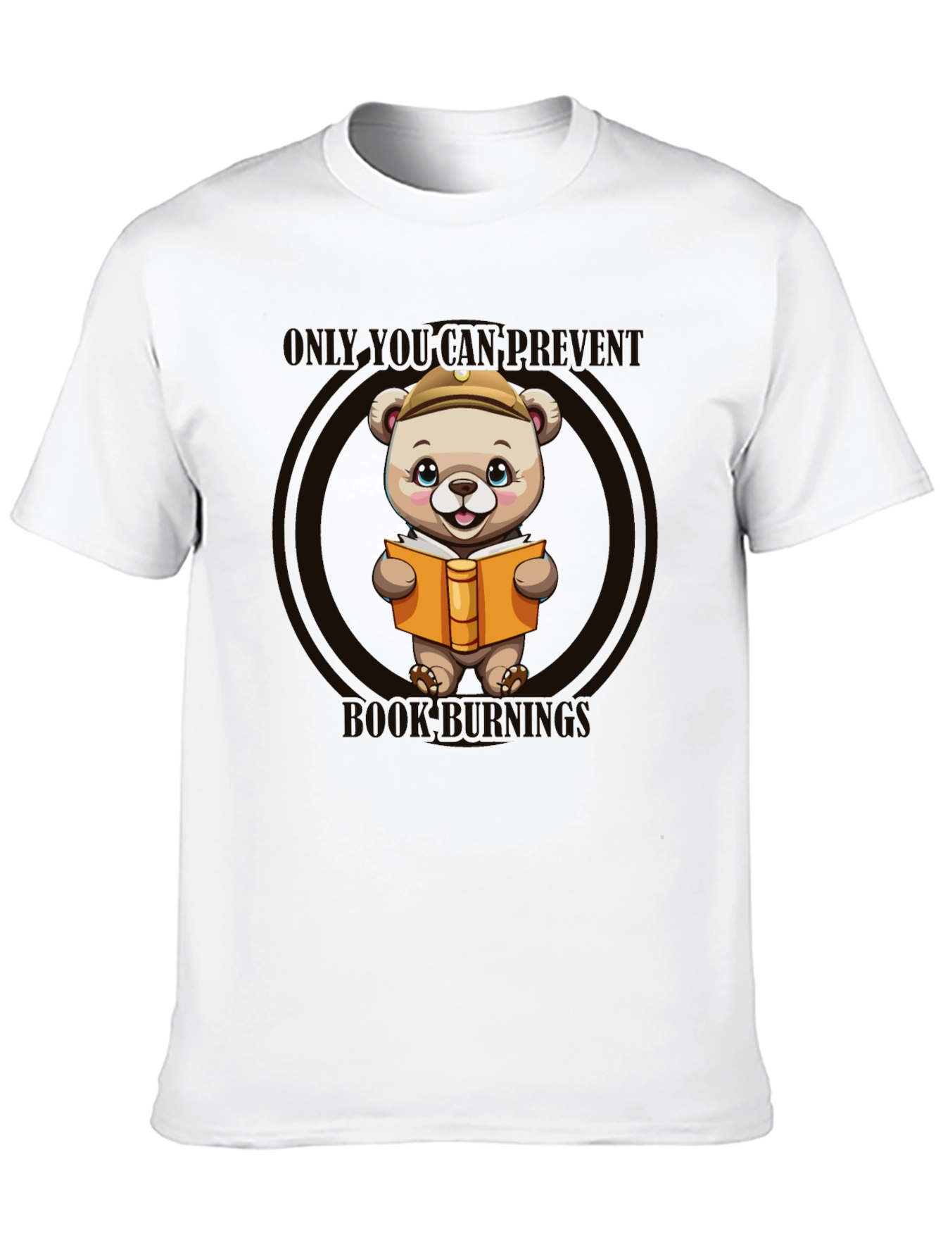Book Bear Tee: Prevent Book Burning T-Shirt