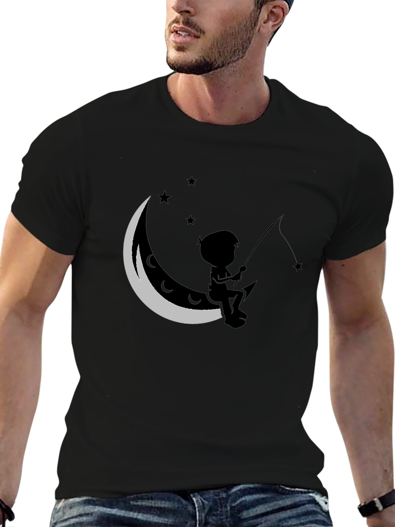 Boy Fishing on the Moon T-Shirt