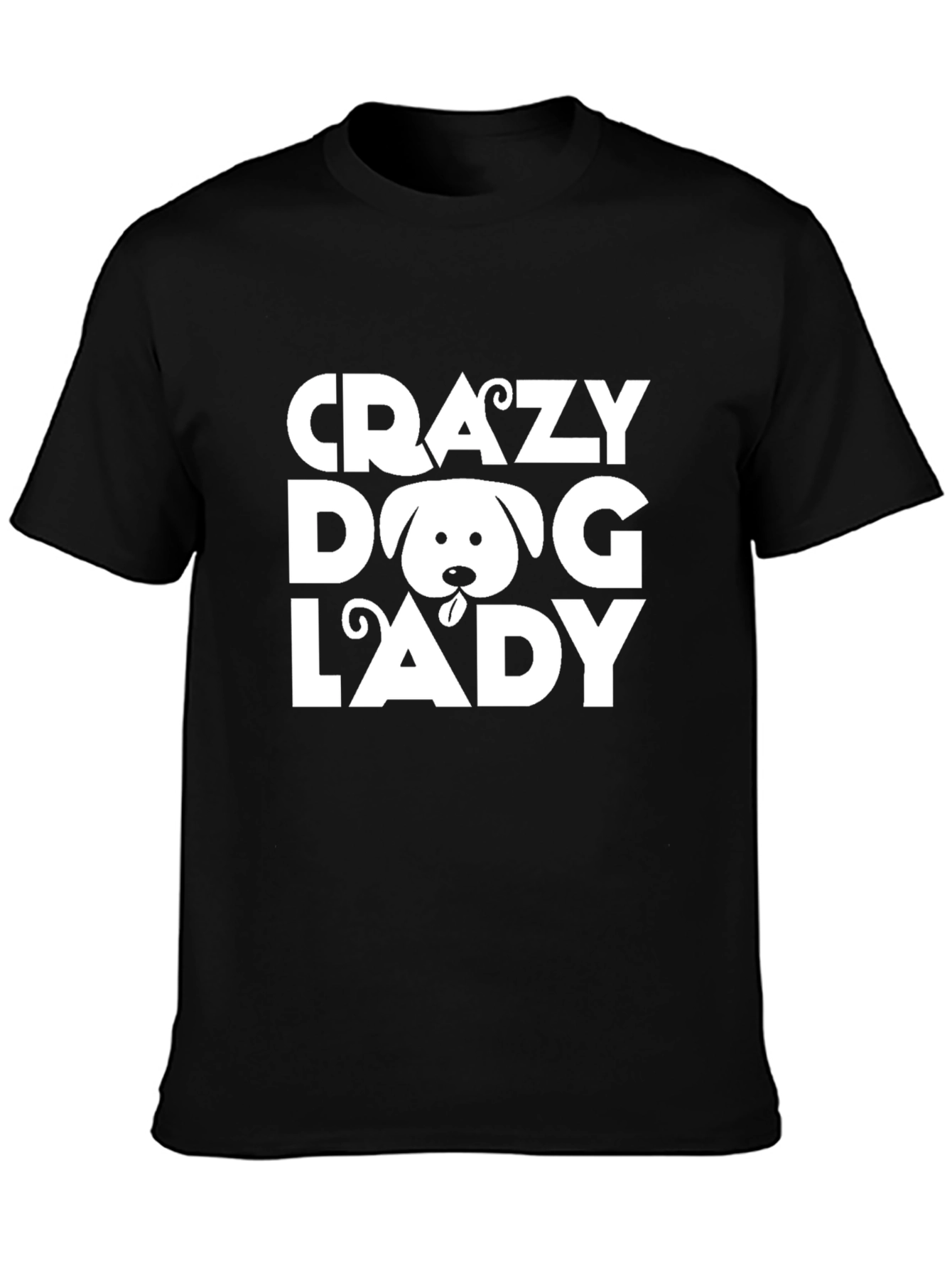 Crazy Dog Lady Black Tee