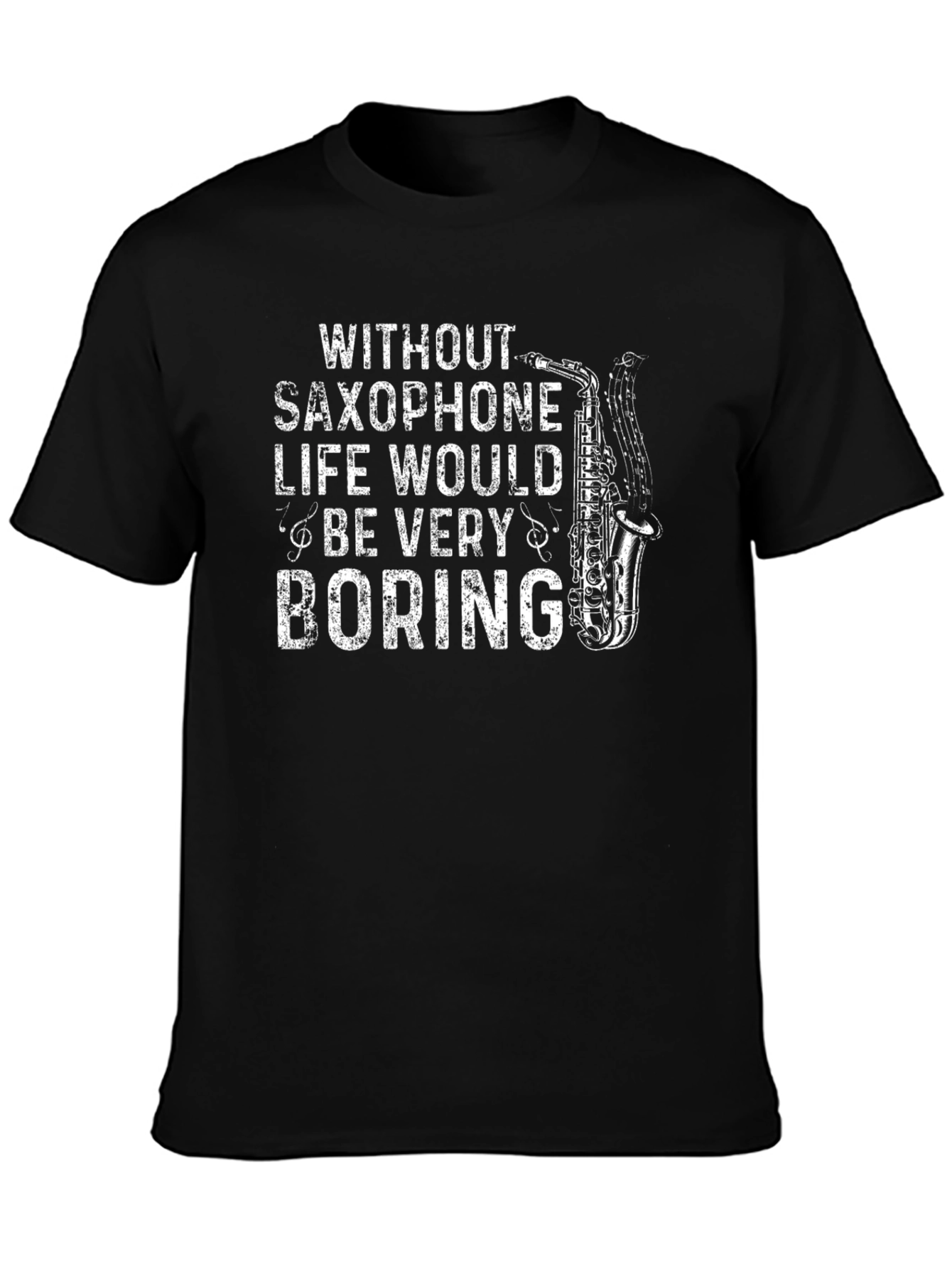 Saxophone Lovers T-Shirt - Music Makes Life Better