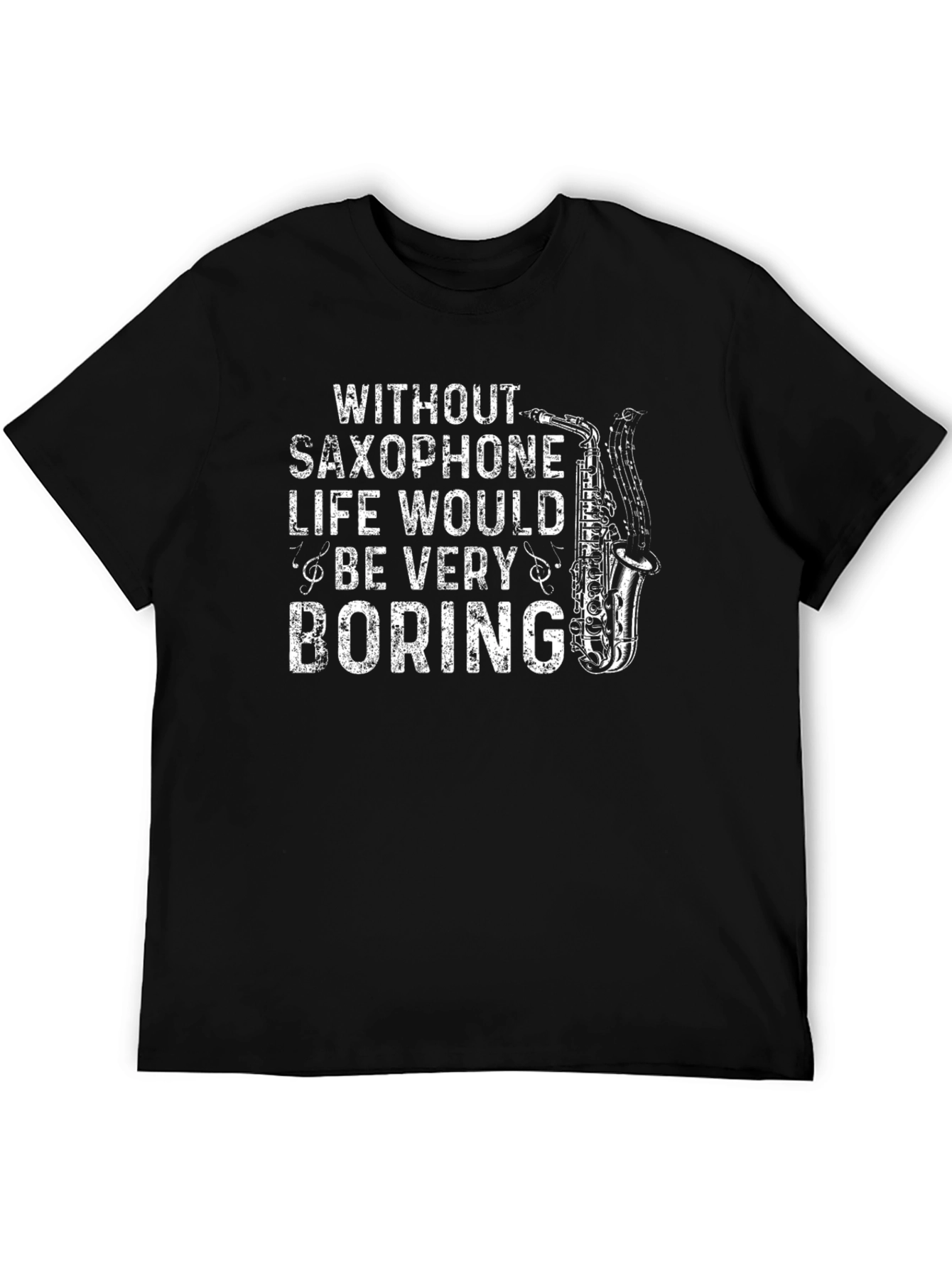 Saxophone Lovers T-Shirt - Music Makes Life Better