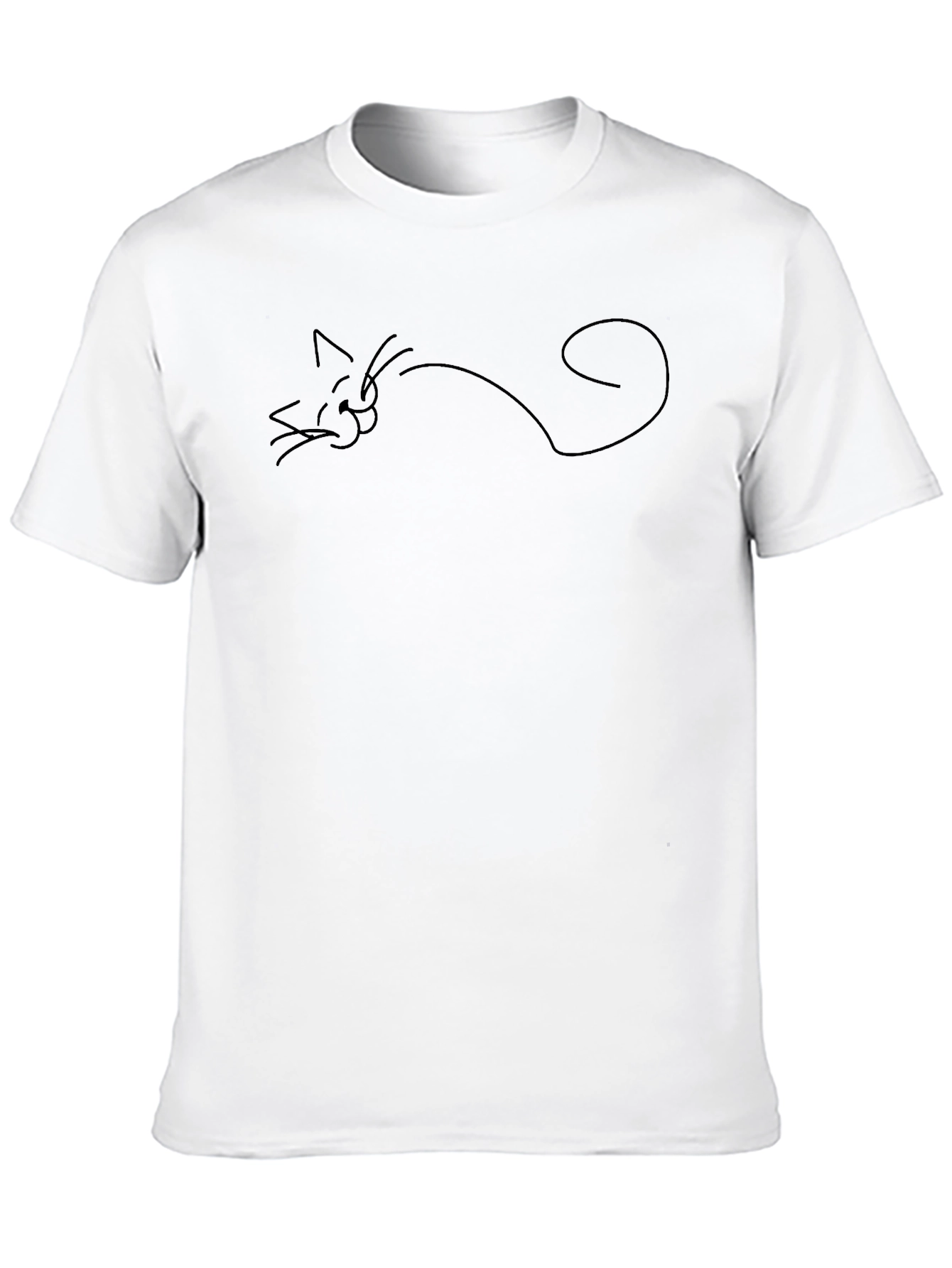 Minimalist Cat T-Shirt - Soft Cotton Blend